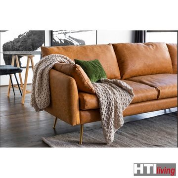 HTI-Living Ecksofa Ecksofa Antonius Kunstleder Braun rechts, Stück 1 Teile, Polsterecke mit Kissen