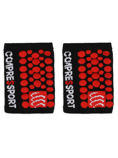 Compressport Handbandage Gelenkband Sweatbands 3D.Dots WSTV2 Black/Red D-T