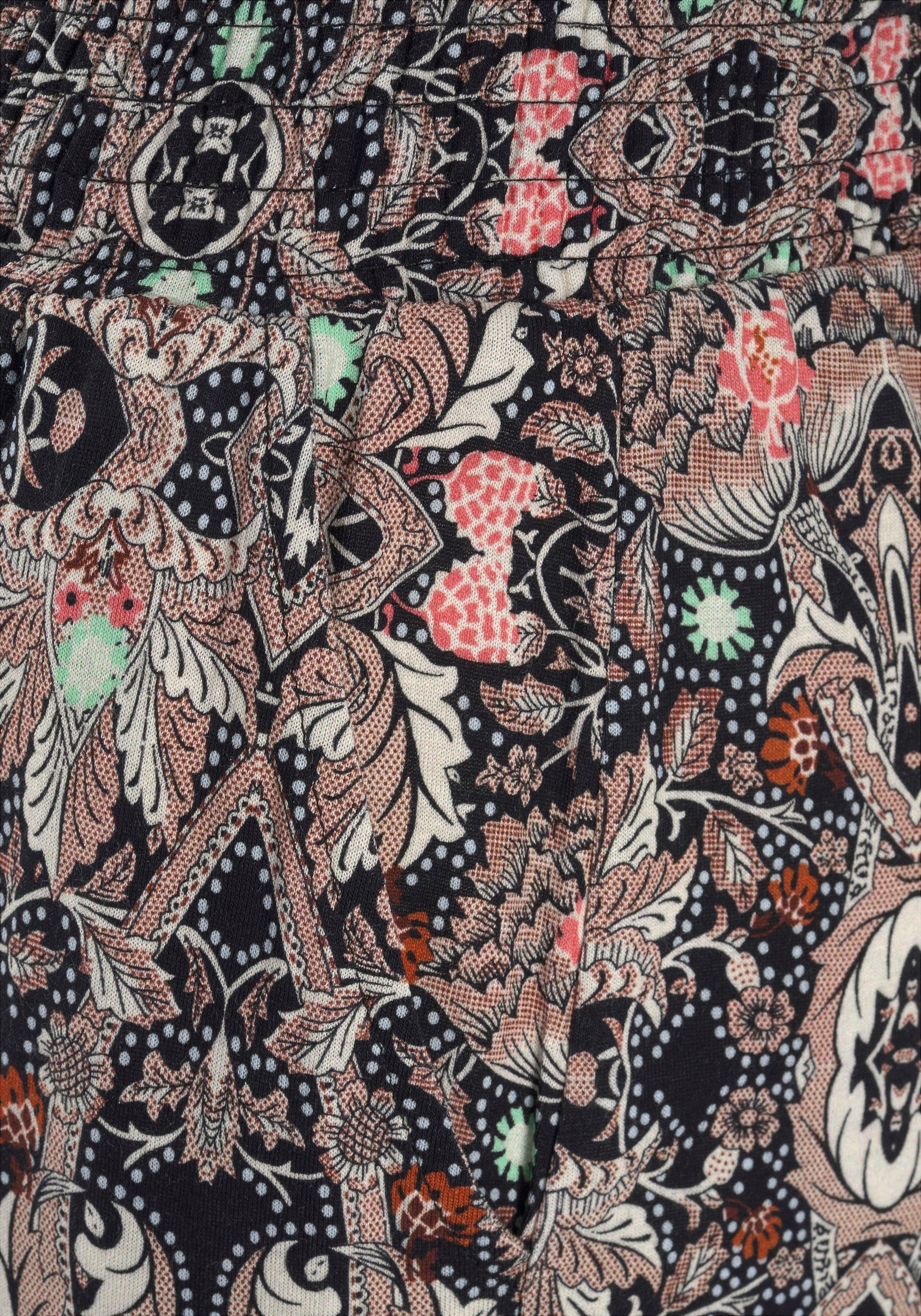 s.Oliver Strandhose aus leichtem Jersey, Schlupfhose mit Alloverprint und Taschen, Stoffhose, leichte Sommerhose, elastisch – Bild 4 von 5