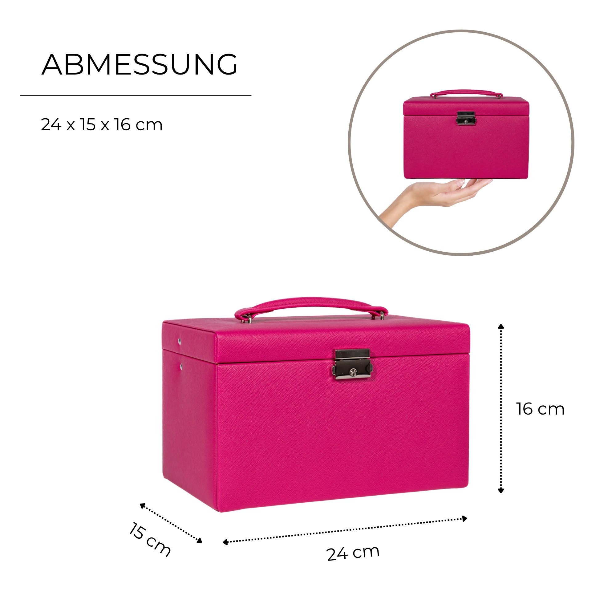 Friedrich23 Schmuckkasten Jolie 2.0 Kreuznarben-Optik günstig online kaufen