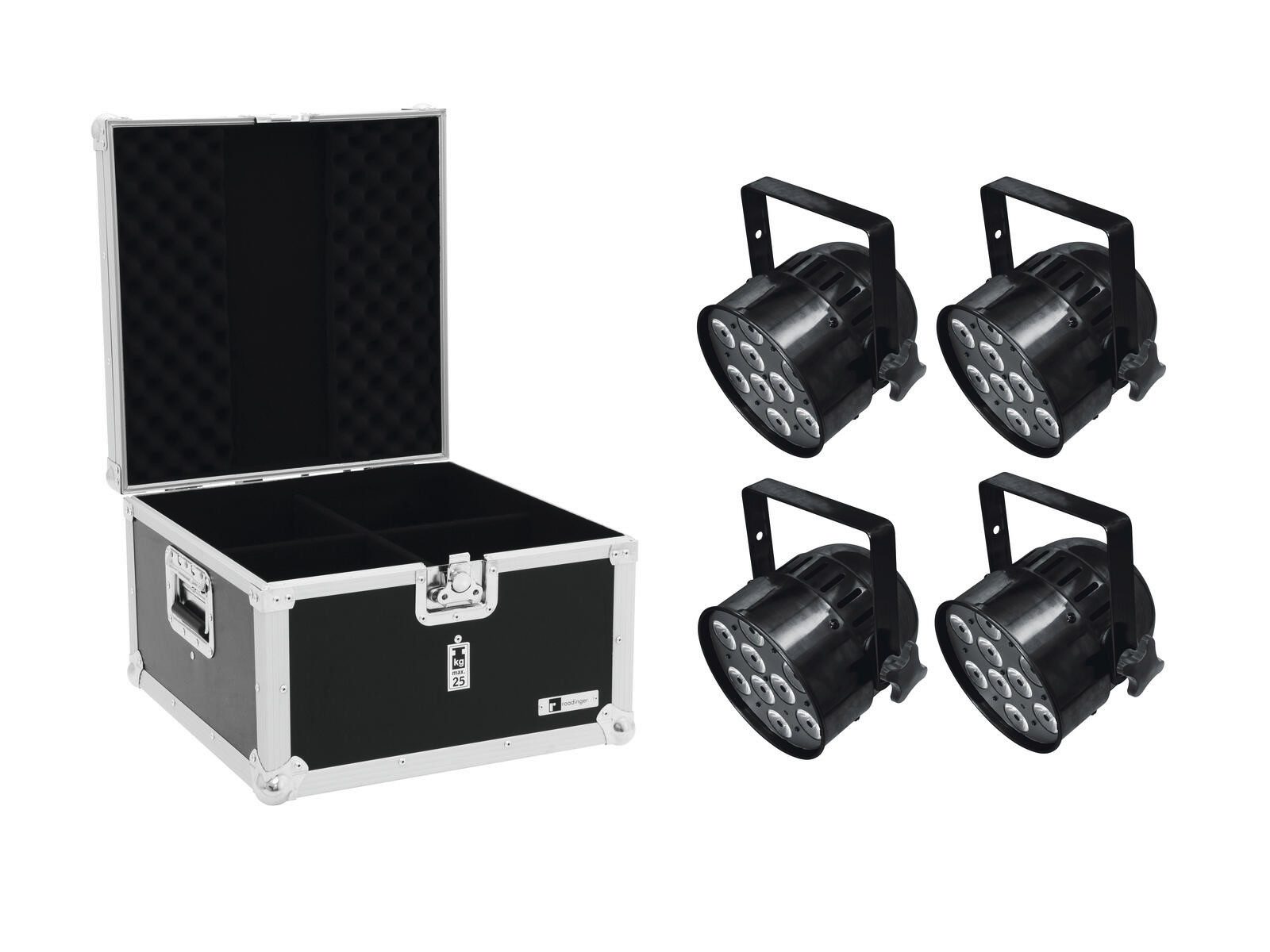 Discolicht EUROLITE Set 4x LED PAR-56 QCL Short sw + EPS Case