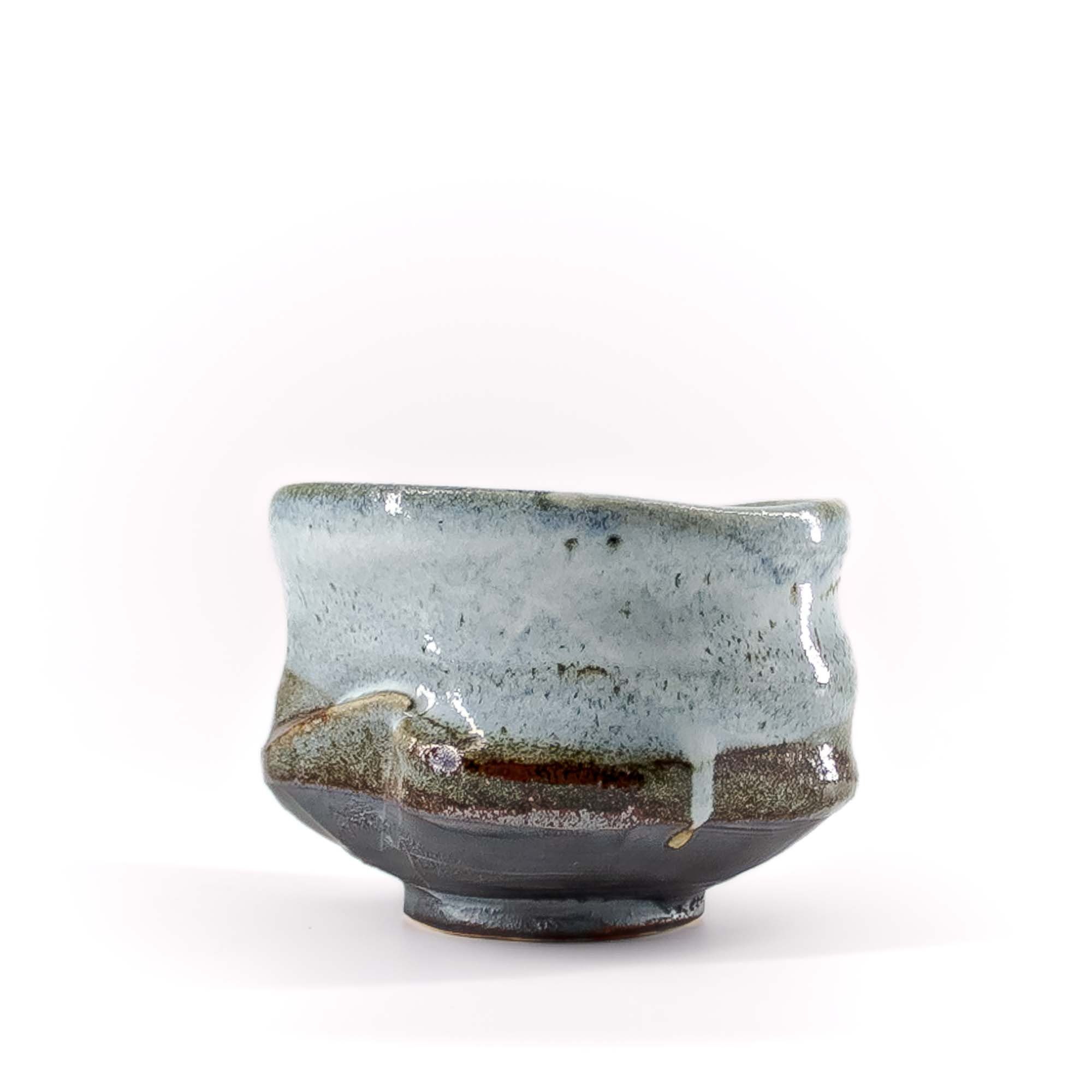 Weiß Chawan Schale 470 AOSHINO-UNOFU Matcha-Schale teayumi ml Braun Blau