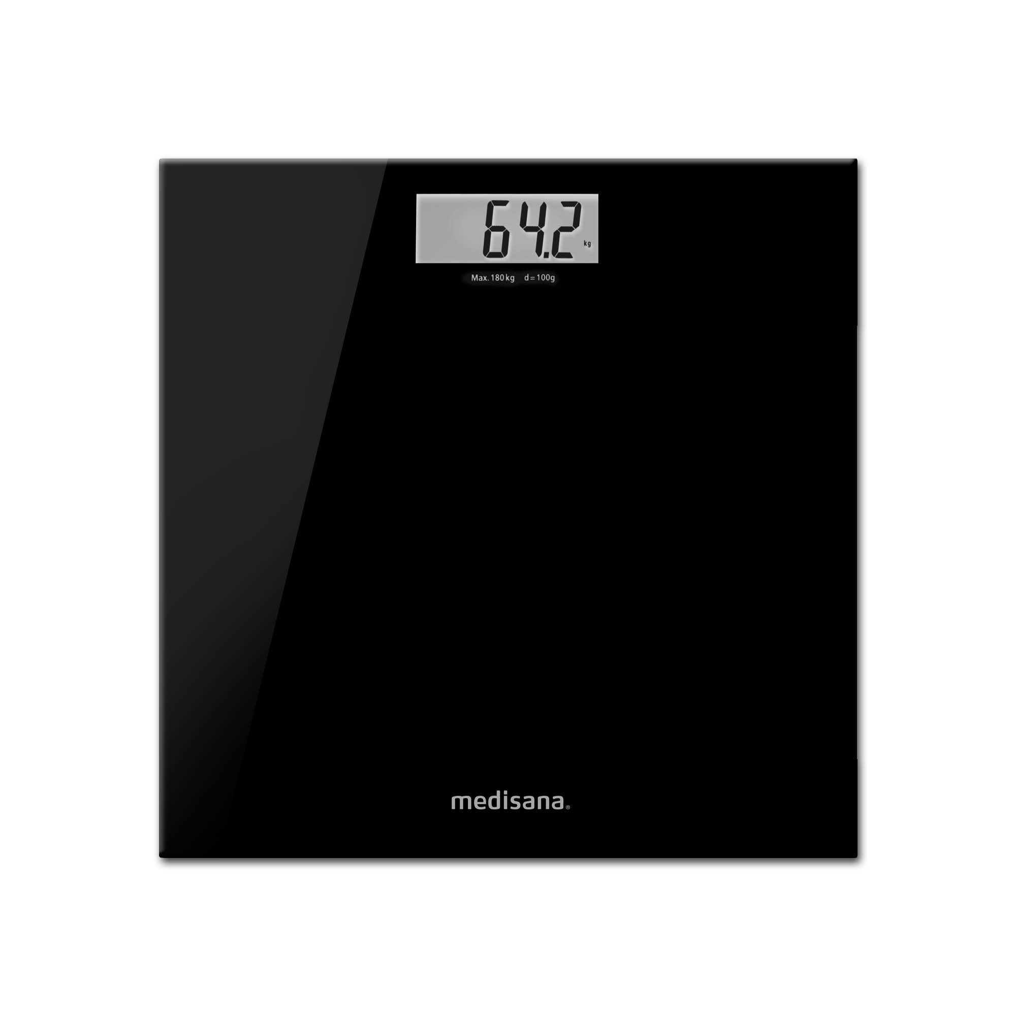 medisana Personenwaage PS 402 Badezimmerwaage bis 180kg schwarz