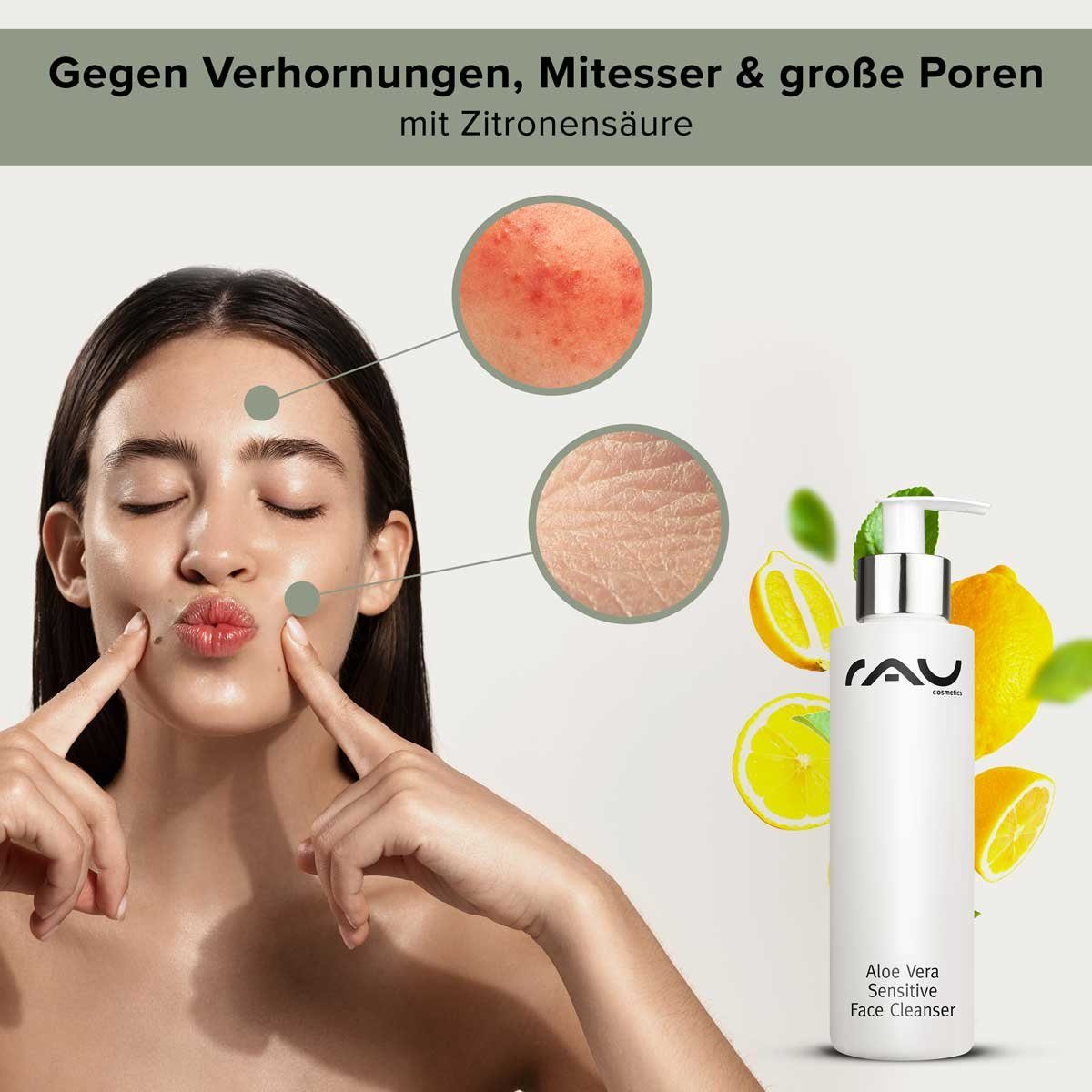 empfindliche Cleanser trockene Face und Cosmetics & Gesichts-Reinigungslotion BIO RAU Lotion Haut, Vegane Sensitive Reinigung Vera zur schonenden milde für Aloe