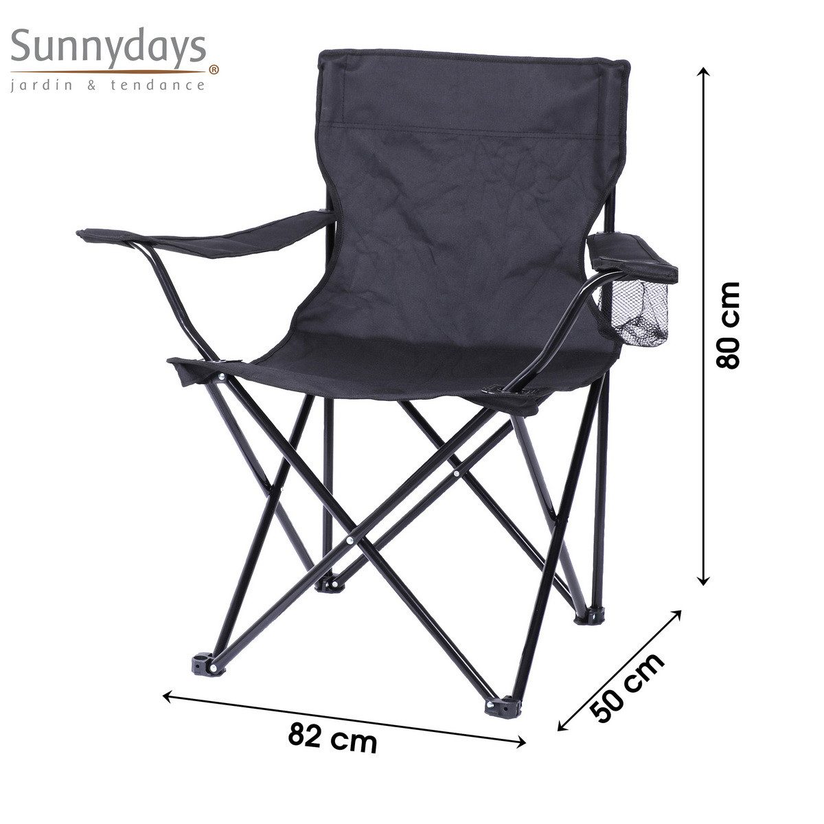 Sunnydays Campingstuhl Falt-Armlehnstuhl Camping-Stuhl mit Armlehne, günstig online kaufen