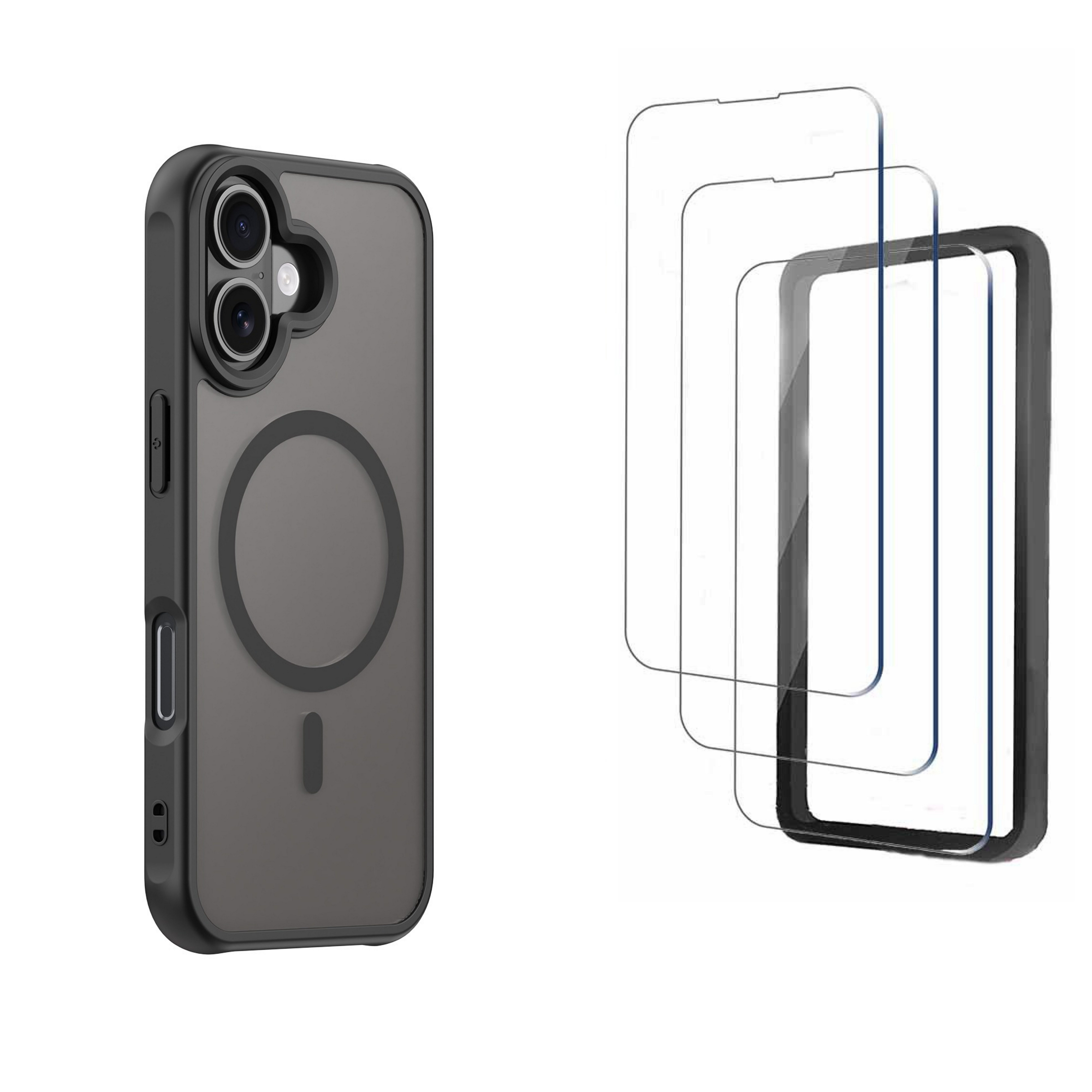 Futurea Handyhülle iPhone 17 Hülle Case Schutzhülle Displayschutz Panzerglas Schutzfolie, für iPhone 17, 17 Air, 17 Pro, 17 Pro Max 20W Ladestecker