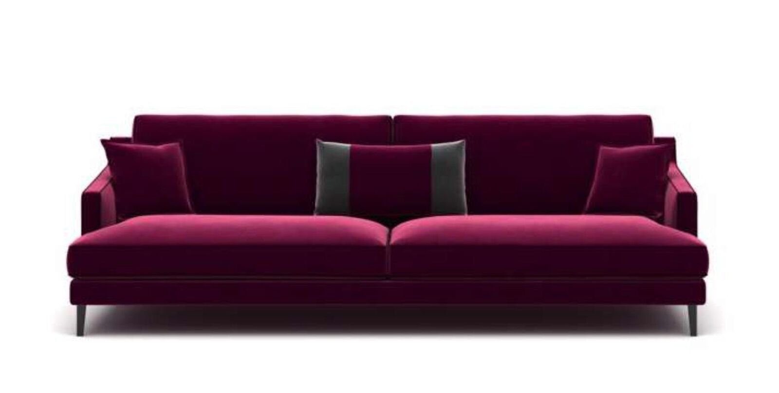 JVmoebel Sofa Moderne Graue Sofagarnitur in Teile, Hocker, 3+2+1 Europe Wohnzimmer Luxus Made 4 Sitzer