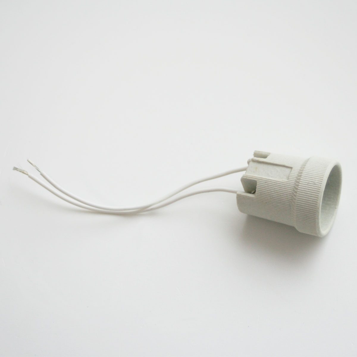 world-trading-net Lampenfassung 3x Lampenfassung E27 230V Keramik weiß Fassung