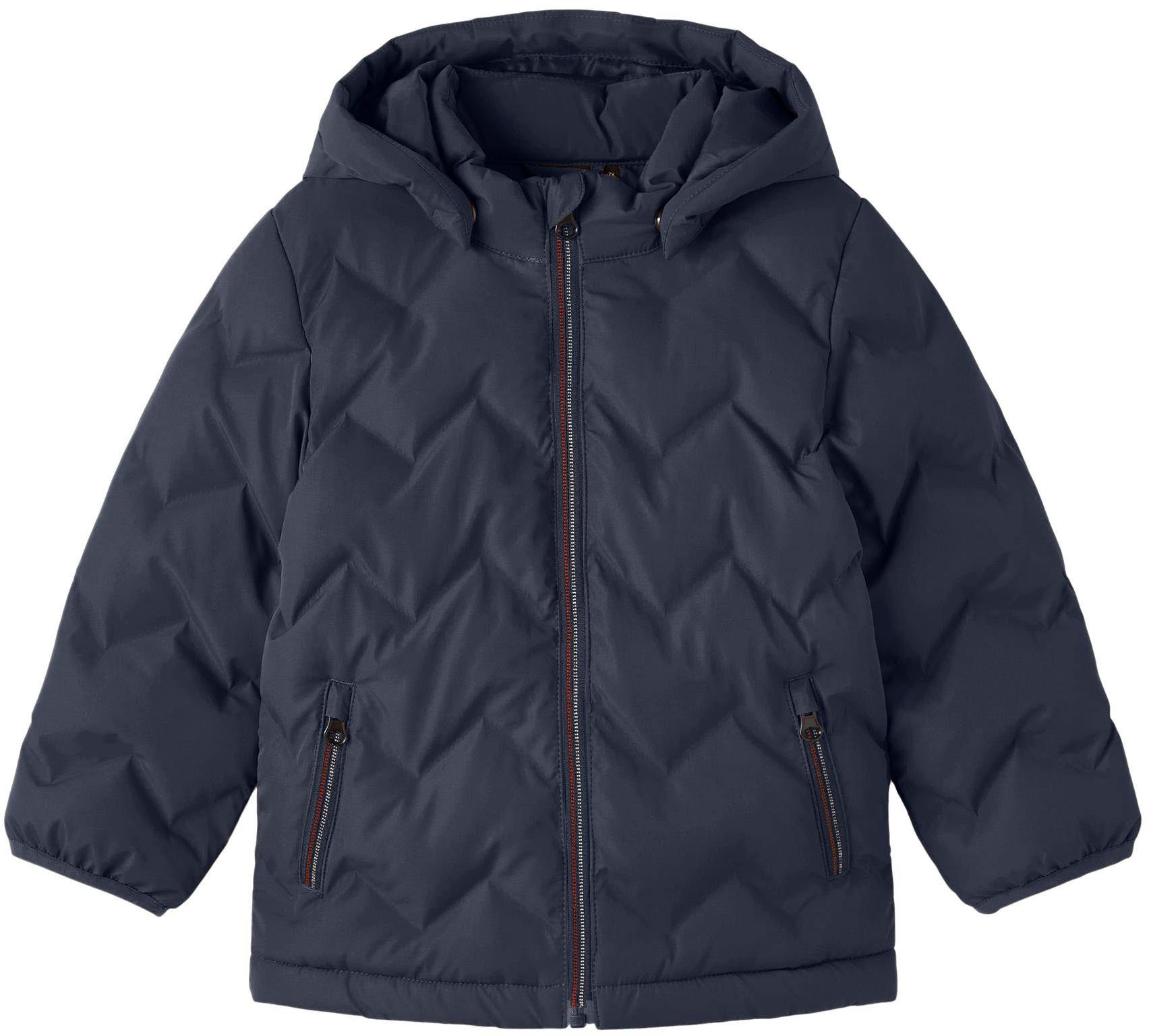 Name It Outdoorjacke, Mit Reißverschlusstaschen, Stehkragen und abnehmbarer  Kapuze