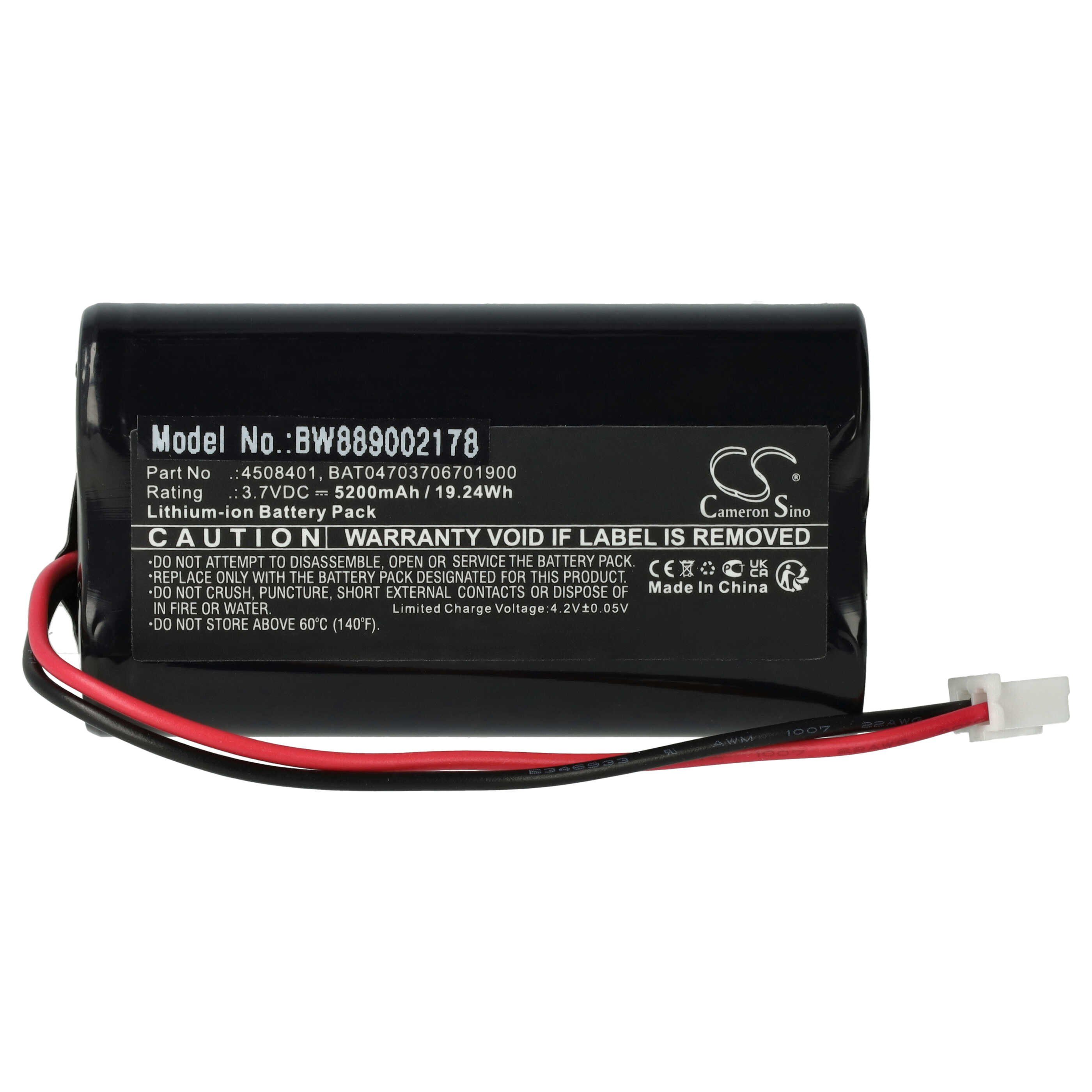 Akku passend für Zafferano Poldina Pro Mini Lampe (5200 mAh, 3,7 V, Akku