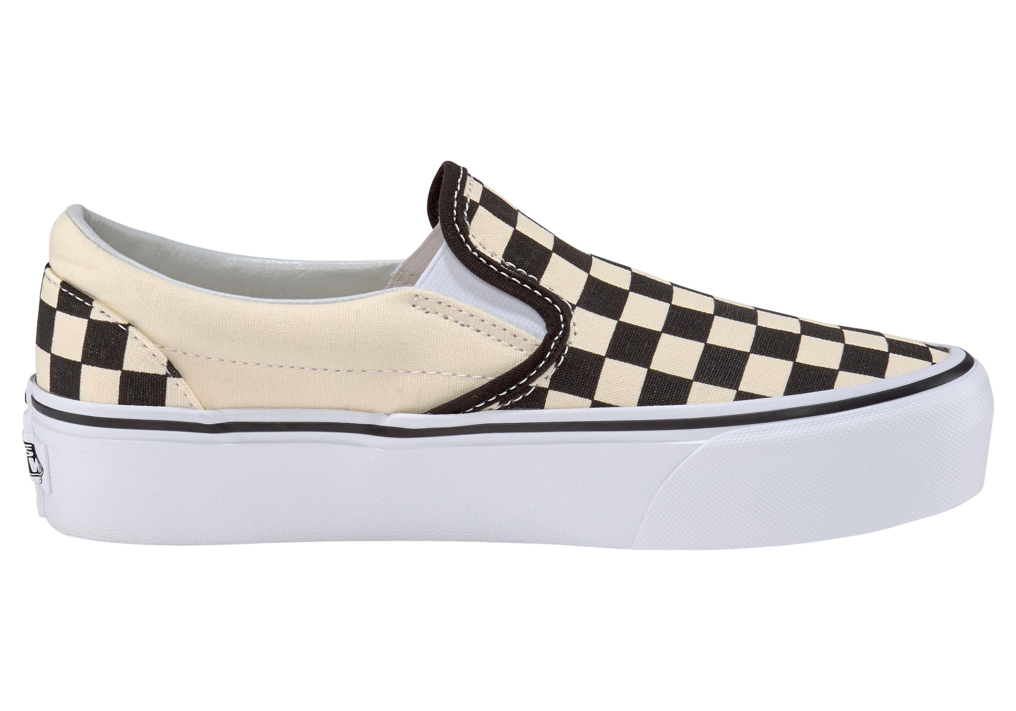 Vans UA Classic Slip-On Platform Plateausneaker aus textilem Canvas-Material