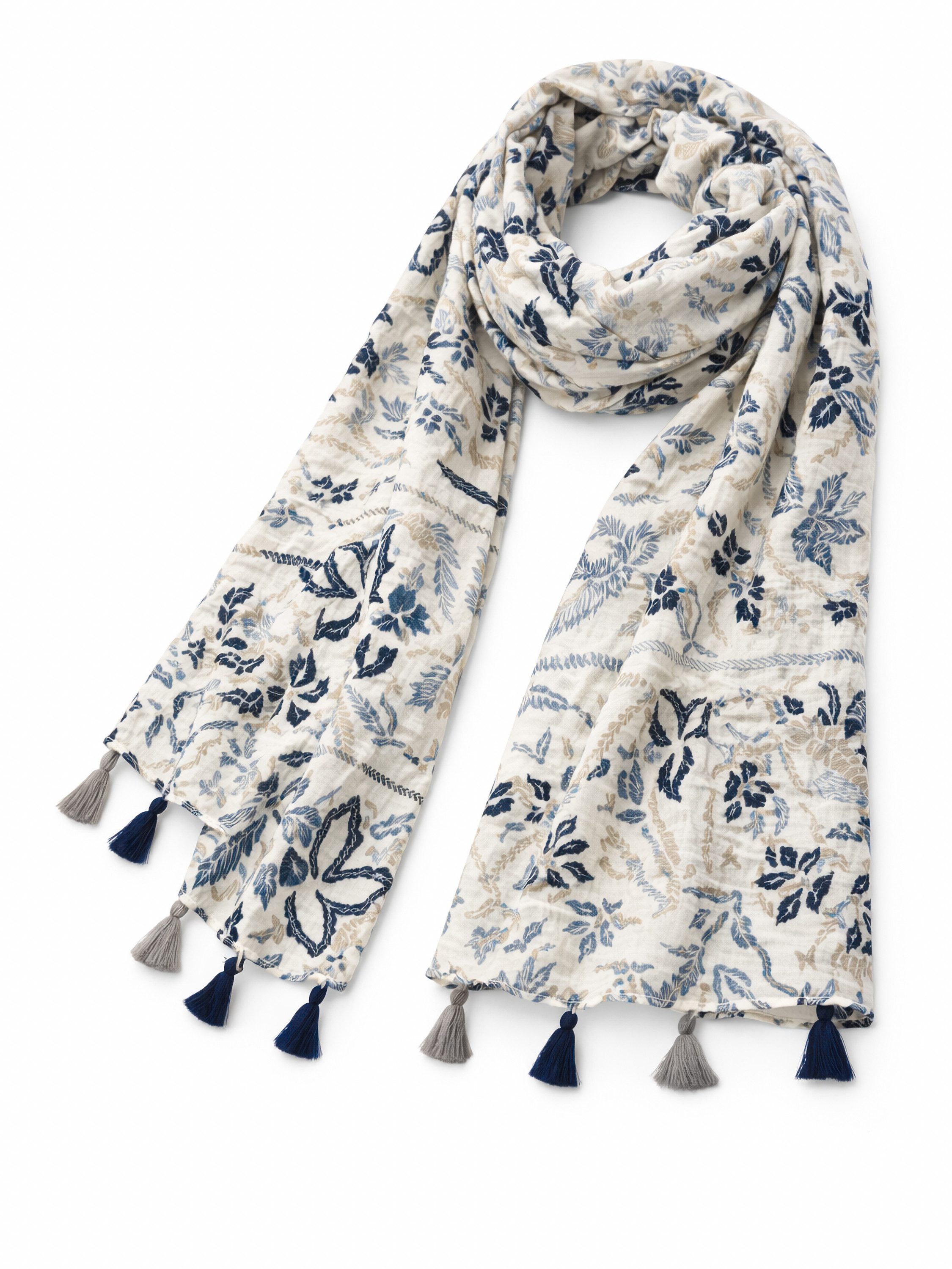 COLLEZIONE ALESSANDRO Modeschal Jeanslover, (1-St), in modischen blautönen