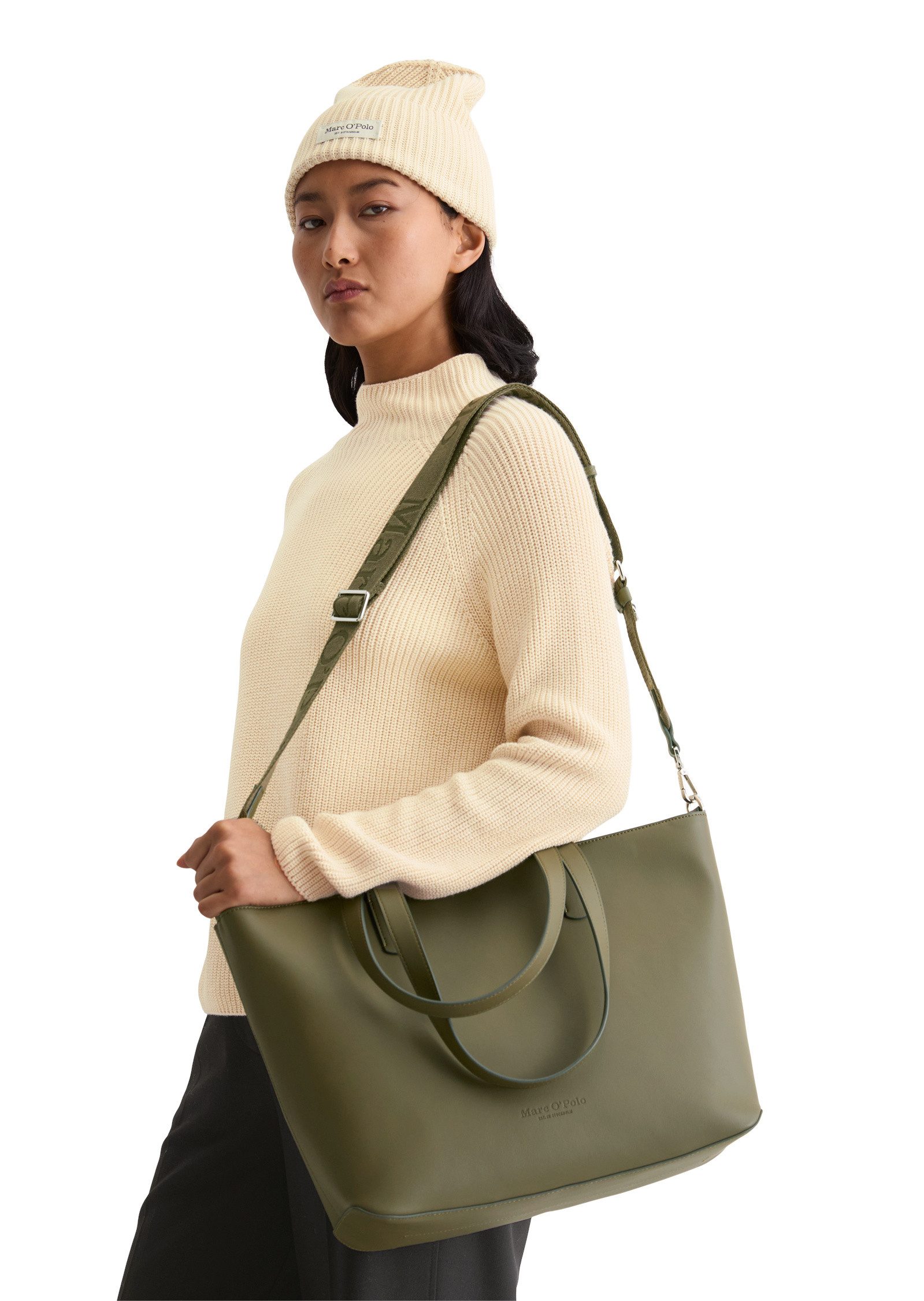 Marc O'Polo Shopper aus einer Lederalternative aus recyceltem Polyester