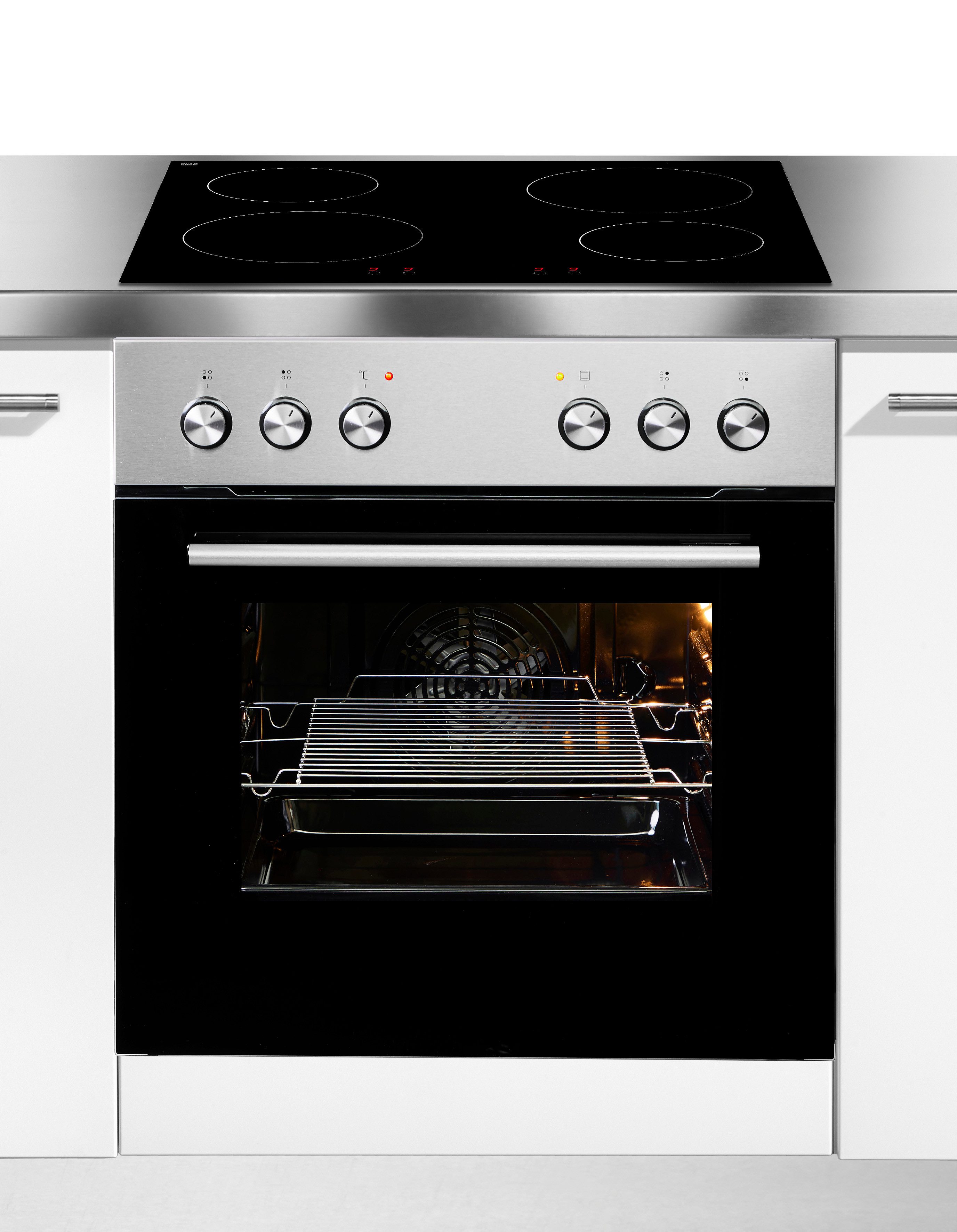 Amica Induktions Herd-Set EHI 935 331 E, Steam Clean, Komfort pur: beste Sicht, leicht reinigen, sicher kochen
