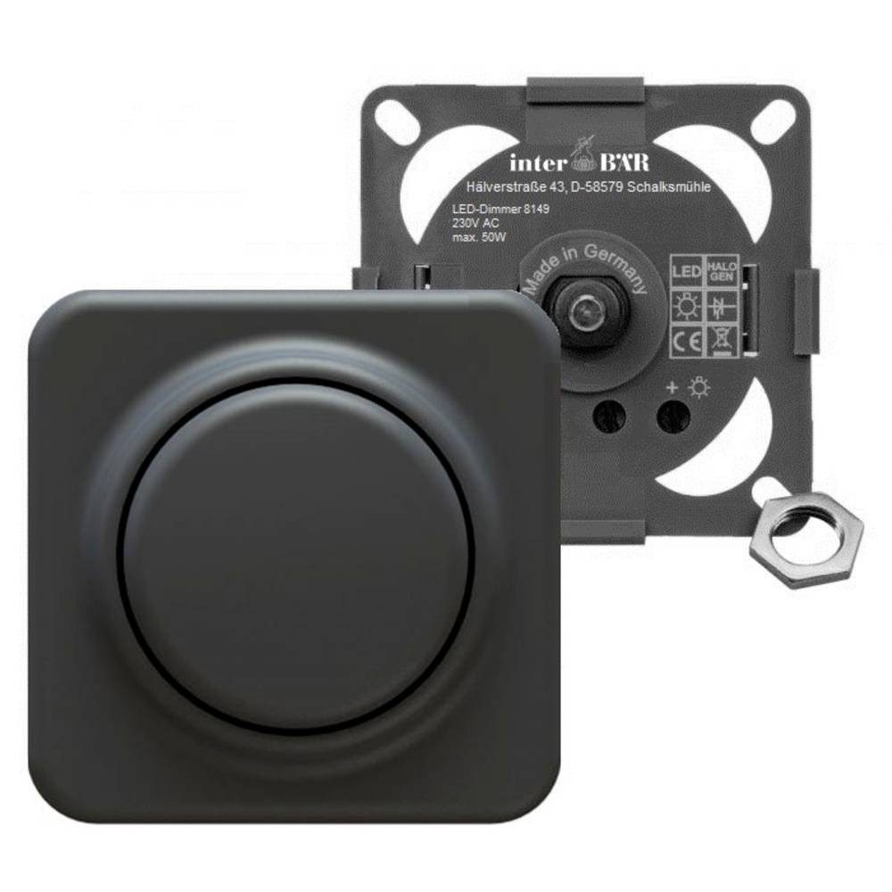 interBär Drehdimmer LED-Möbeleinbau-Universaldimmer 230 V, Unterputz-Drehdimmer