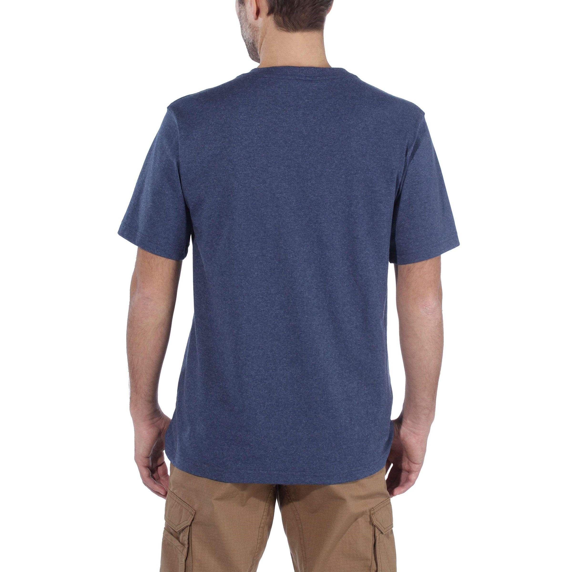 Carhartt T-Shirt Logo Heavyweight cobalt dark heather Short-Sleeve Carhartt Adult Fit T-Shirt Herren Graphic Relaxed blue