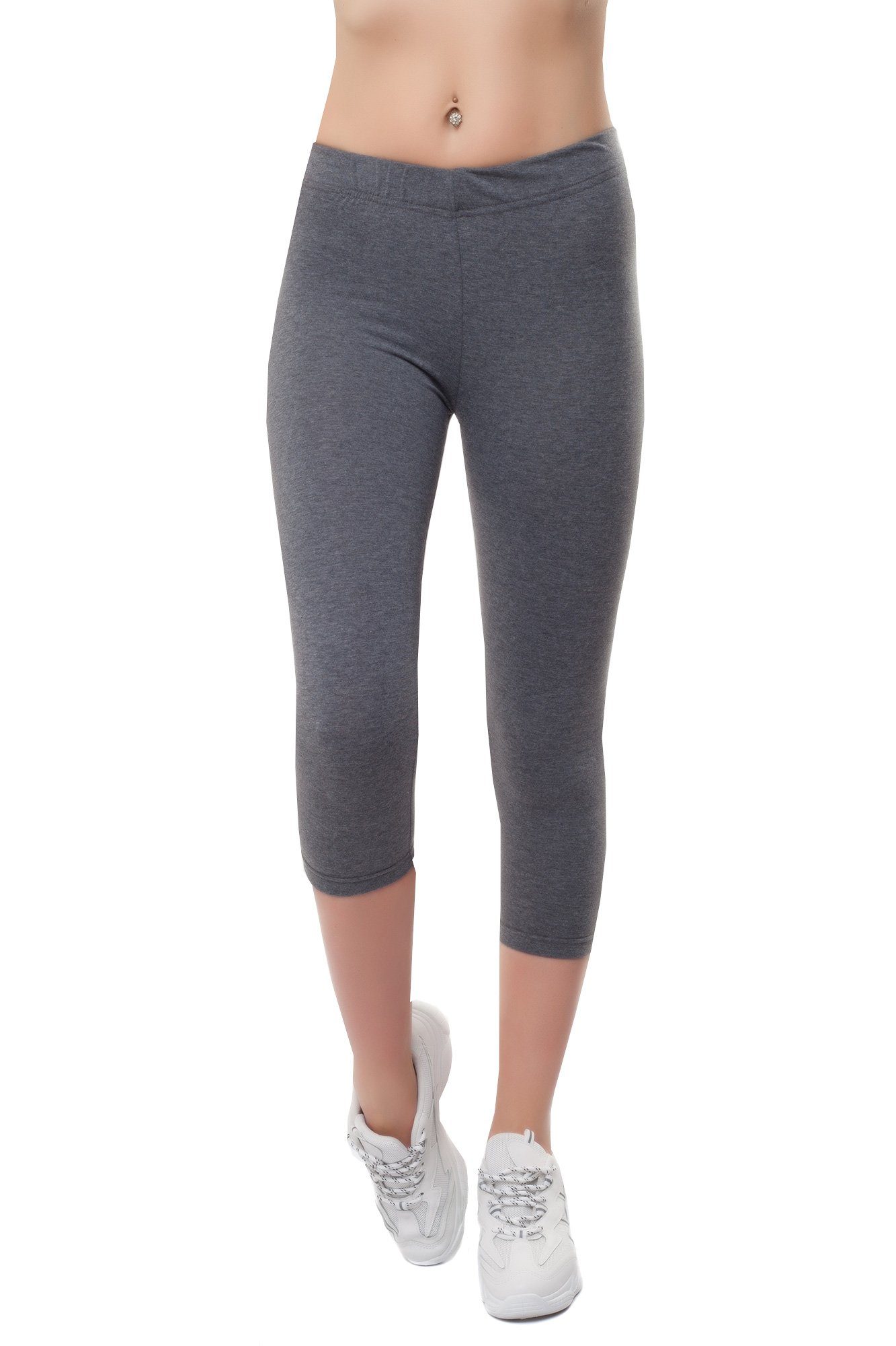 Bongual Caprileggings Damen Capri-Leggins aus Baumwolle-mix günstig online kaufen