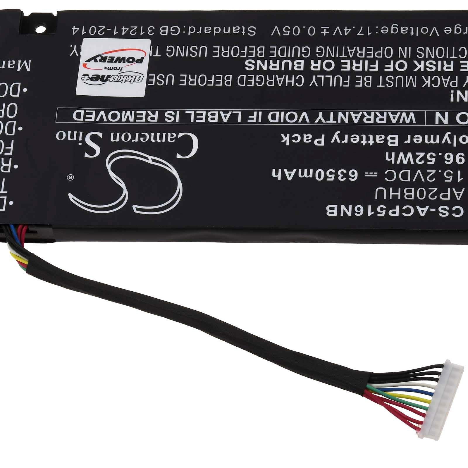 Powery Akku für Acer ConceptD 5 CN516-72G-7577 Laptop-Akku 6350 mAh (15.2 V)