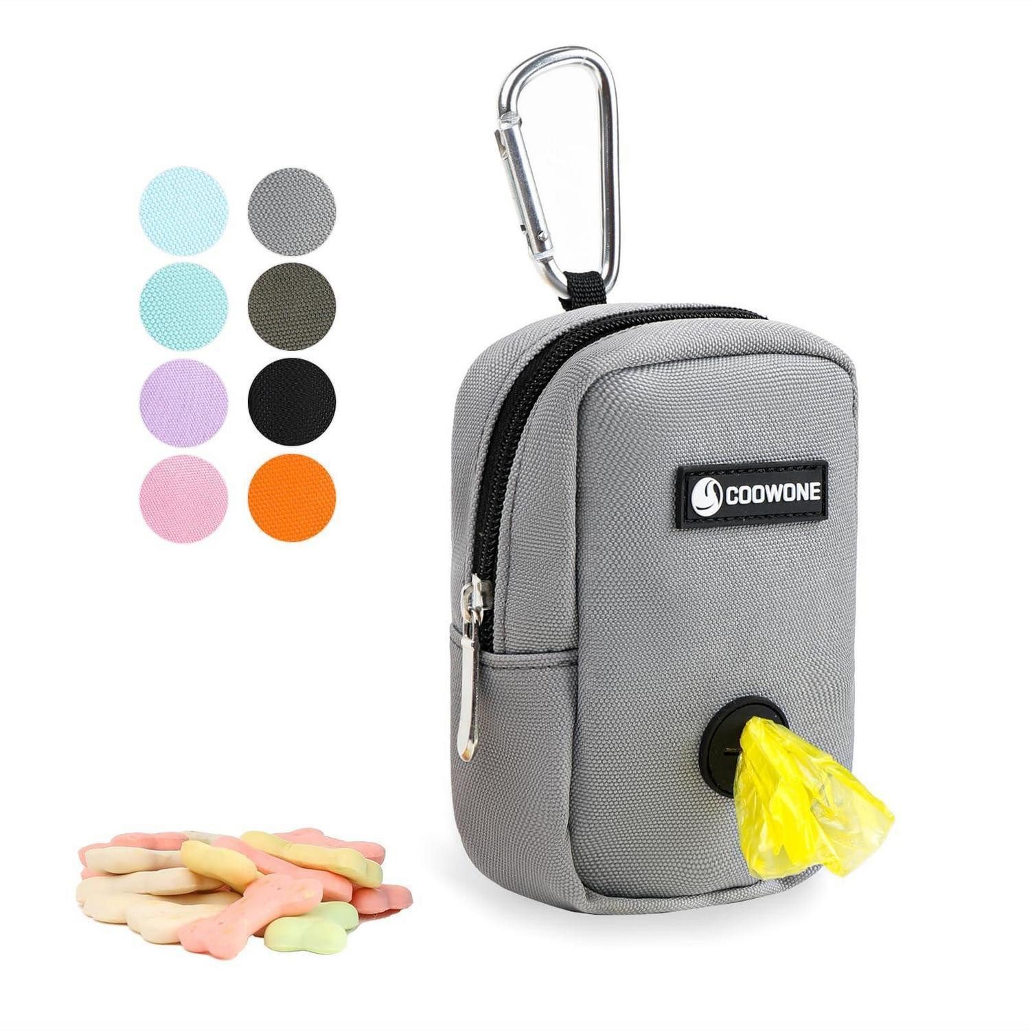LuxusKollektion Leckerlibeutel Leckerli-Tasche mit Kotbeutelspender Grey