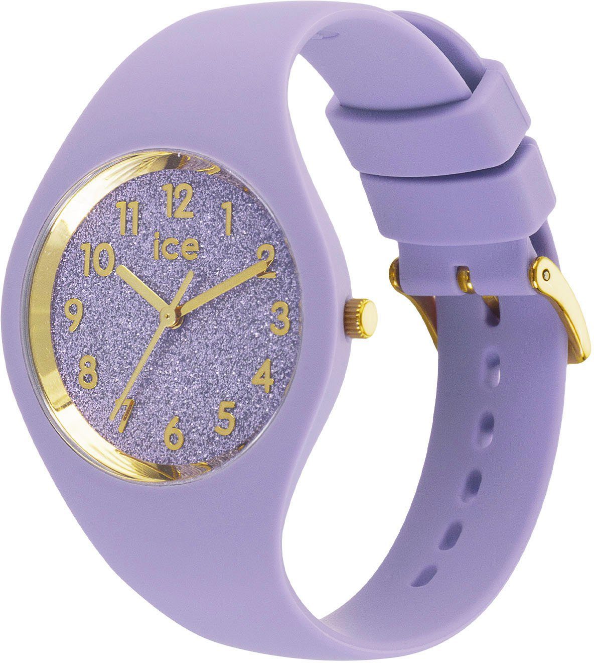 lila Quarzuhr - ICE - glitter 3H, - lavender 021223 Digital Small ice-watch