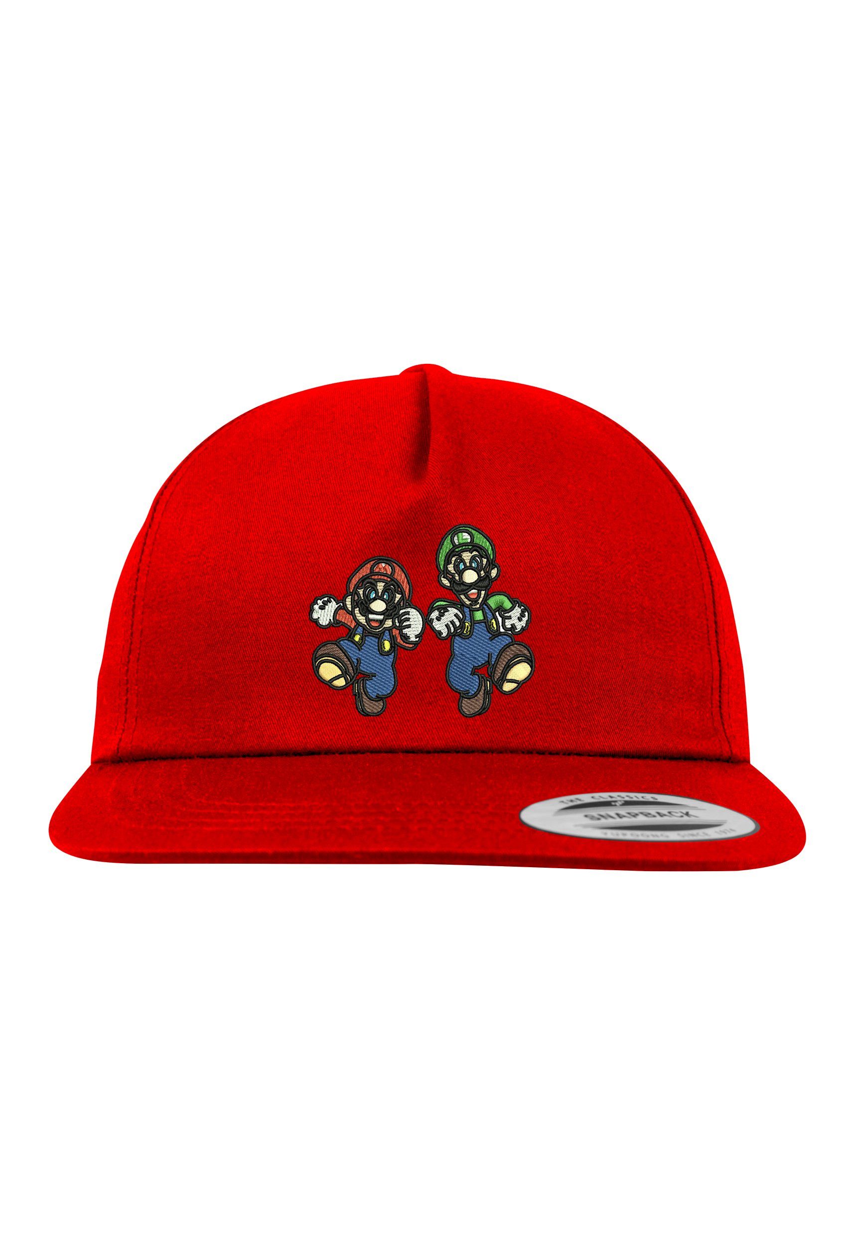 Youth Designz Baseball Cap Mario & Luigi Unisex Snapback Cap mit modischer Logo Stickerei Rot