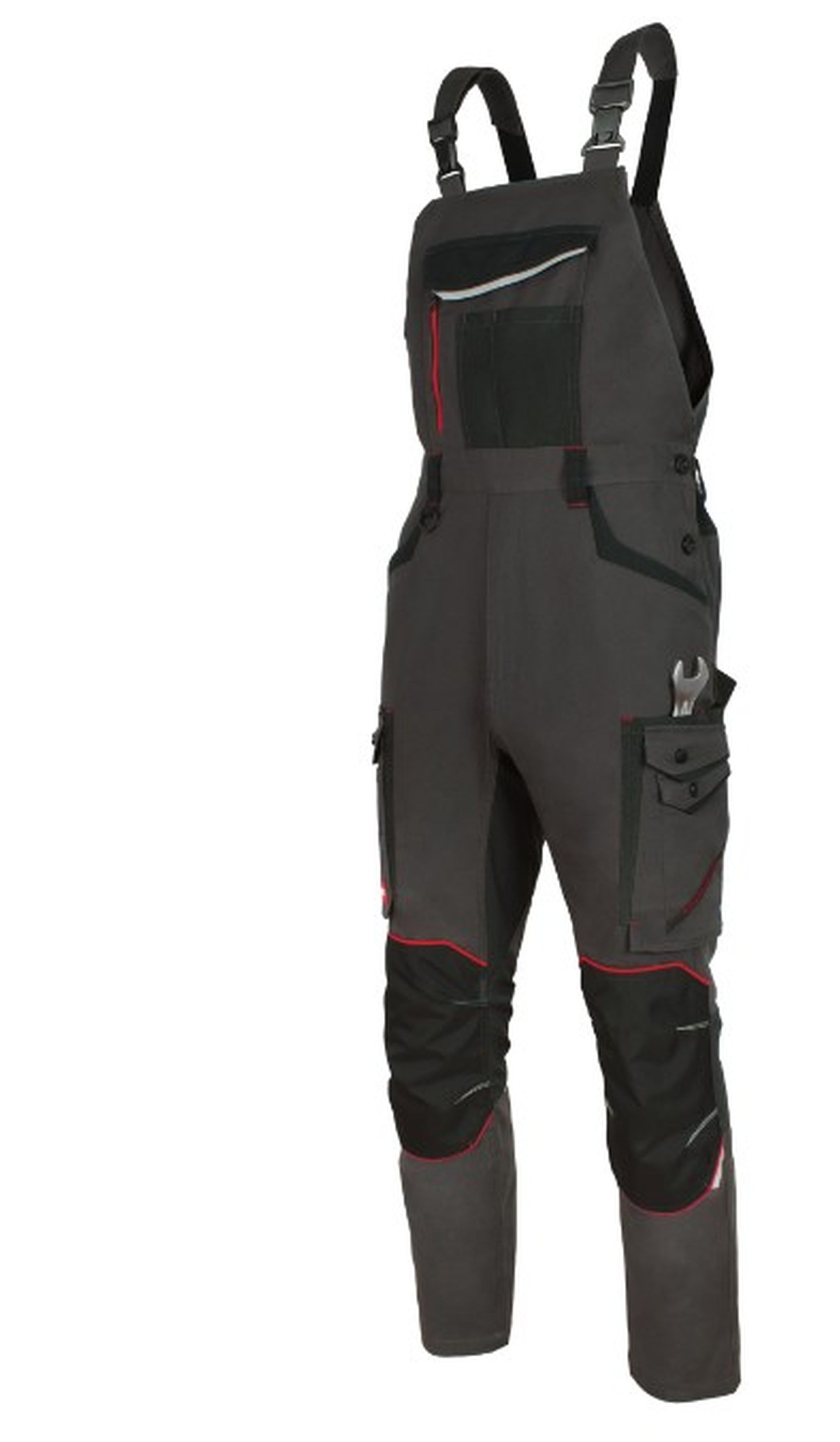 Arbeitslatzhose PROFESSIONAL 4 DYNAMIC Latzhose Grau Hose