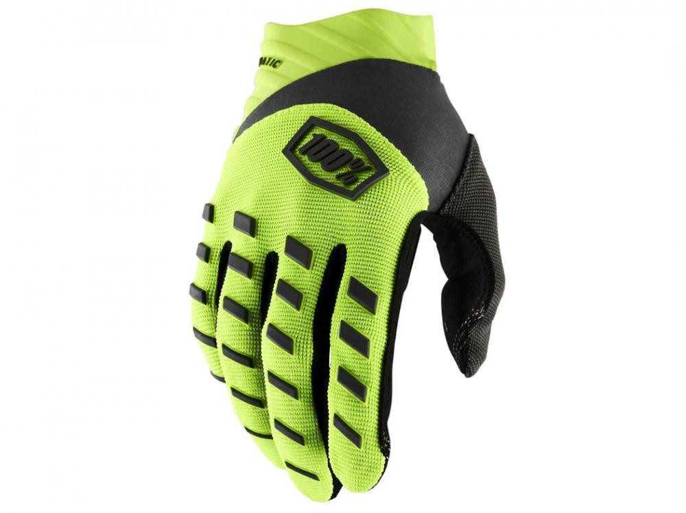 Fahrradhandschuhe 100% Airmatic Youth Gloves XL fluo yellow - robuster MTB-Handschuh mit