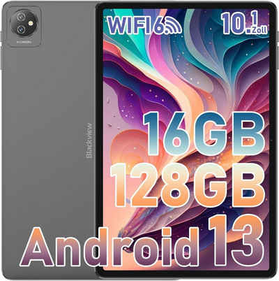 blackview Tab70 WiFi 16(8+8) GB RAM (1TB TF), WiFi 6 Tablet (10", 128 GB, Andriod 13, HD+ Display Quad-Core 6580mAh Akku 5MP Kamera, 3,5mm Klinke/Google GMS)