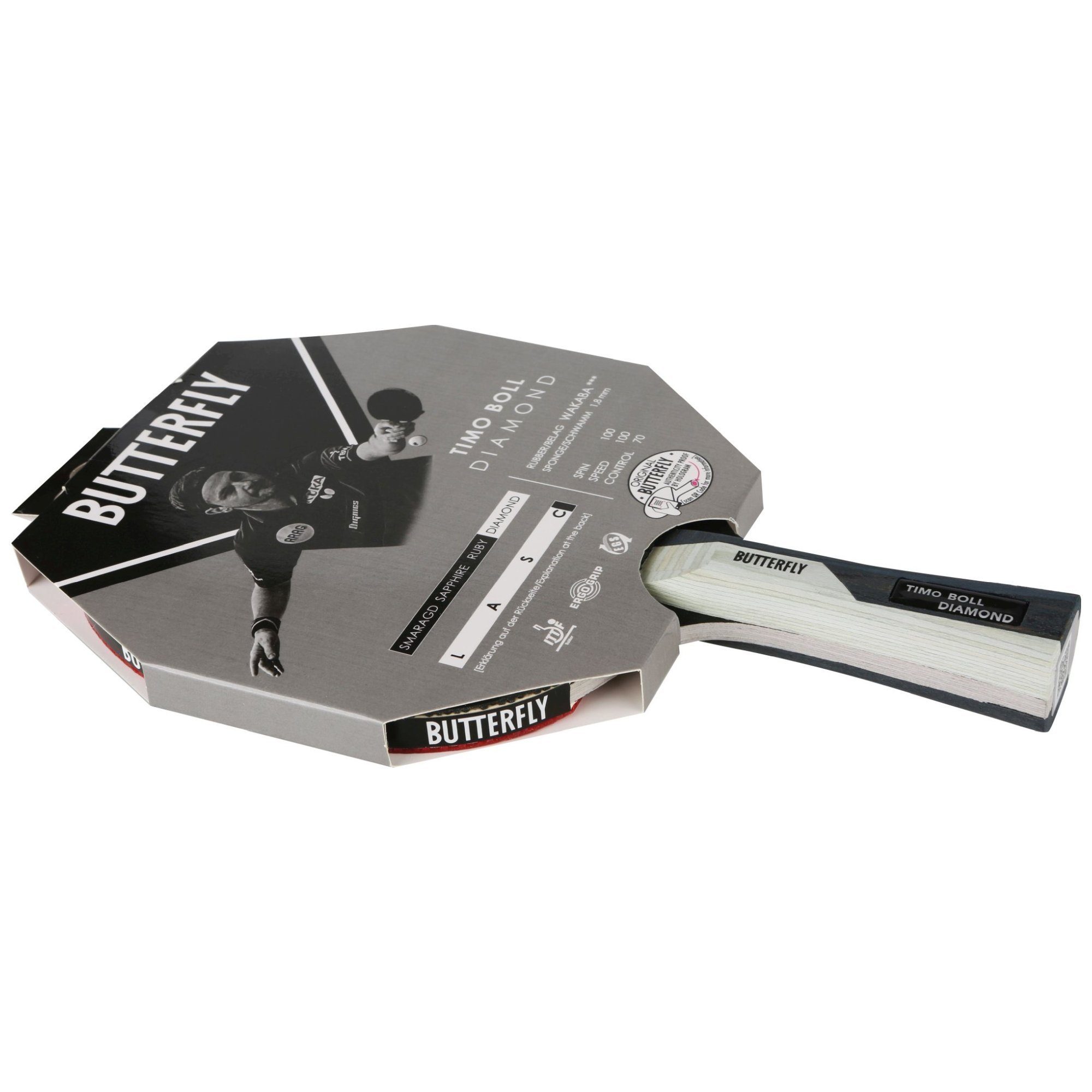 Tischtennisschläger Butterfly Timo Boll Diamond Tischtennis-Schläger
