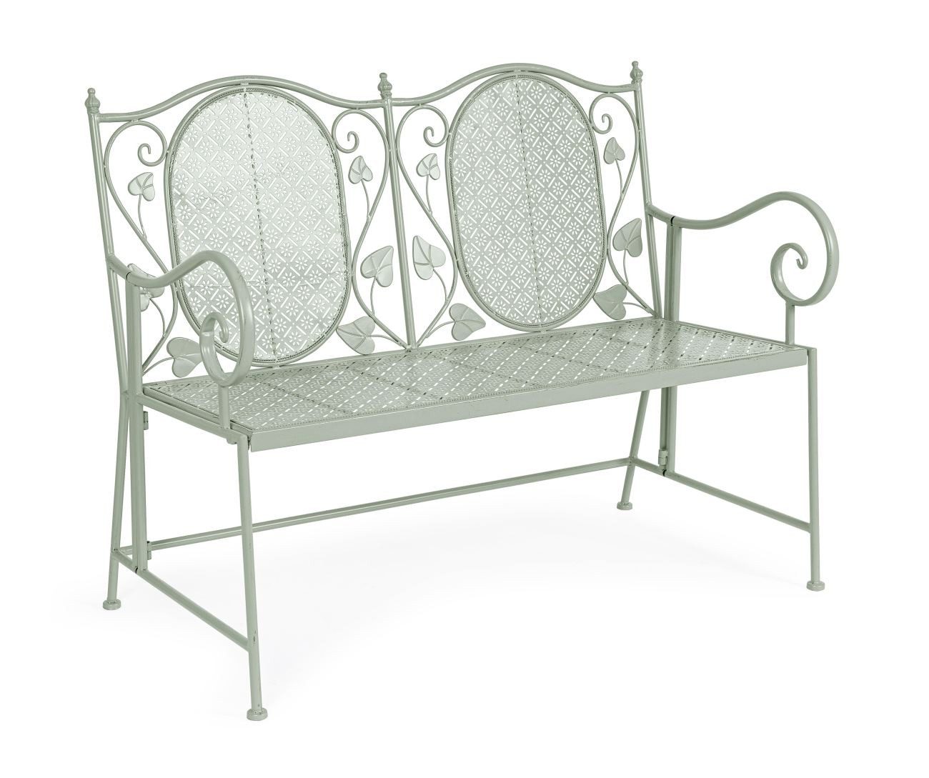 Feeling4Home Gartenbank Harriet aus Metall, Salbei