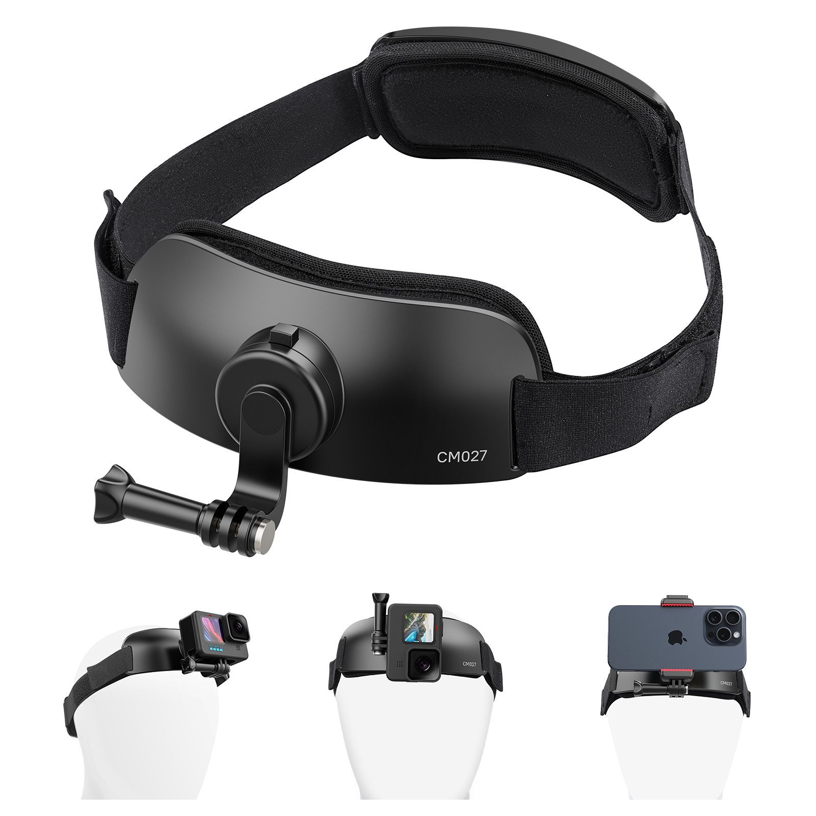Action Cam-Halterung CM027 Kopfgurthalterung für Actionkamera-Smartphone Gopro 12-7