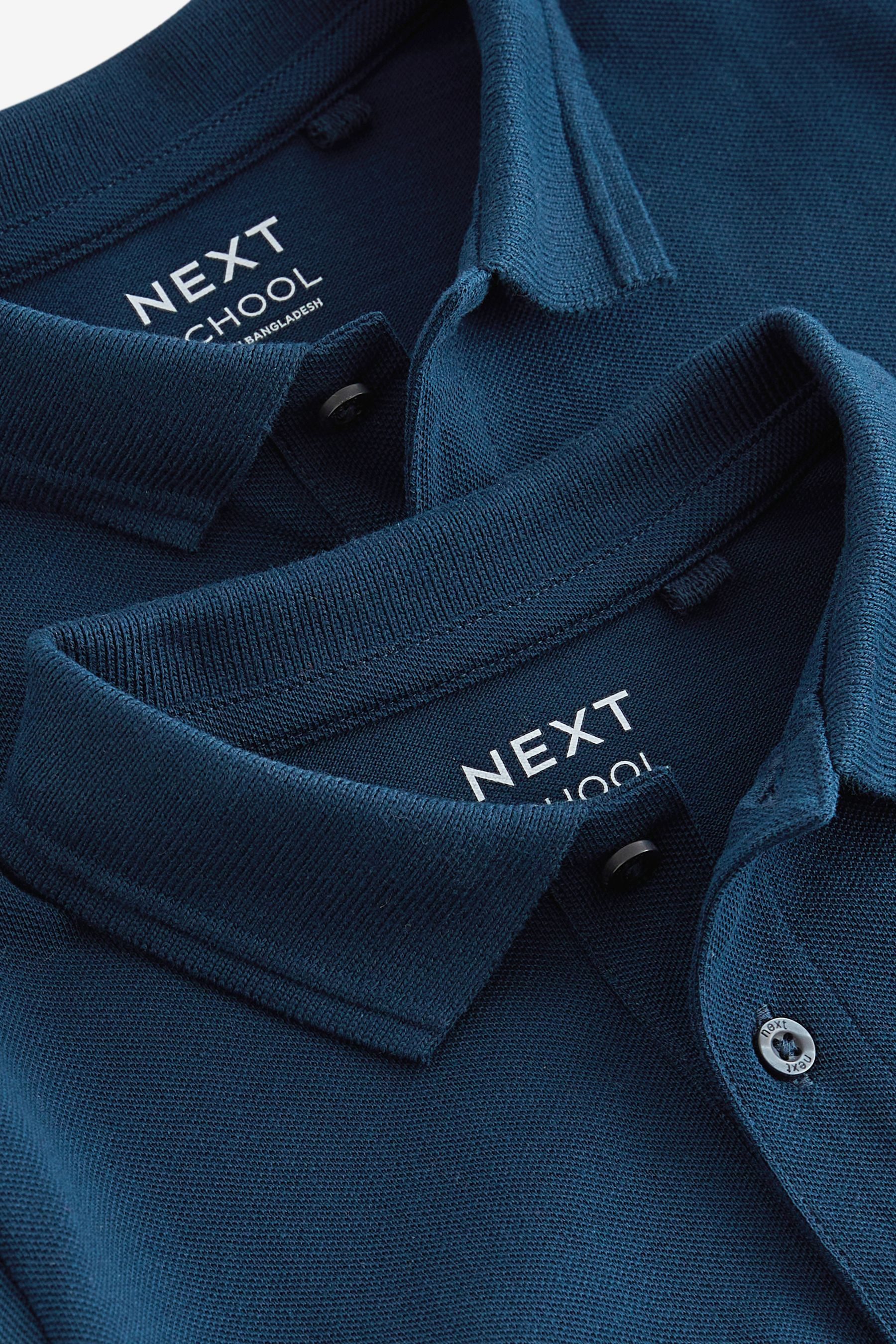 Next Poloshirt Schul-Poloshirts aus Baumwolle im 2er-Pack (2-tlg)