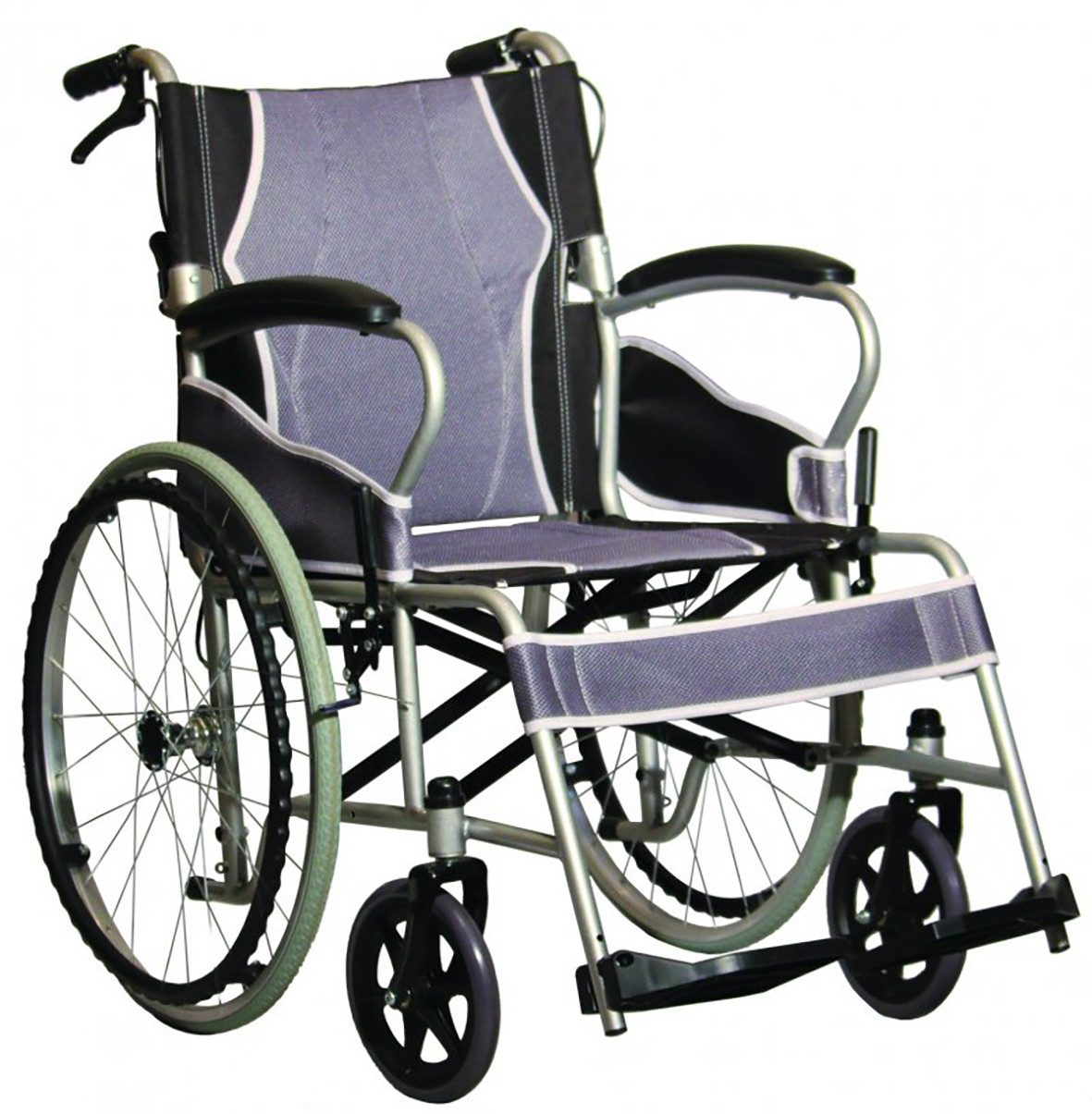 Antar Medizin GmbH Rollstuhl Ultraleicht Stahl Rollstuhl 46cm Begleiterbremsen