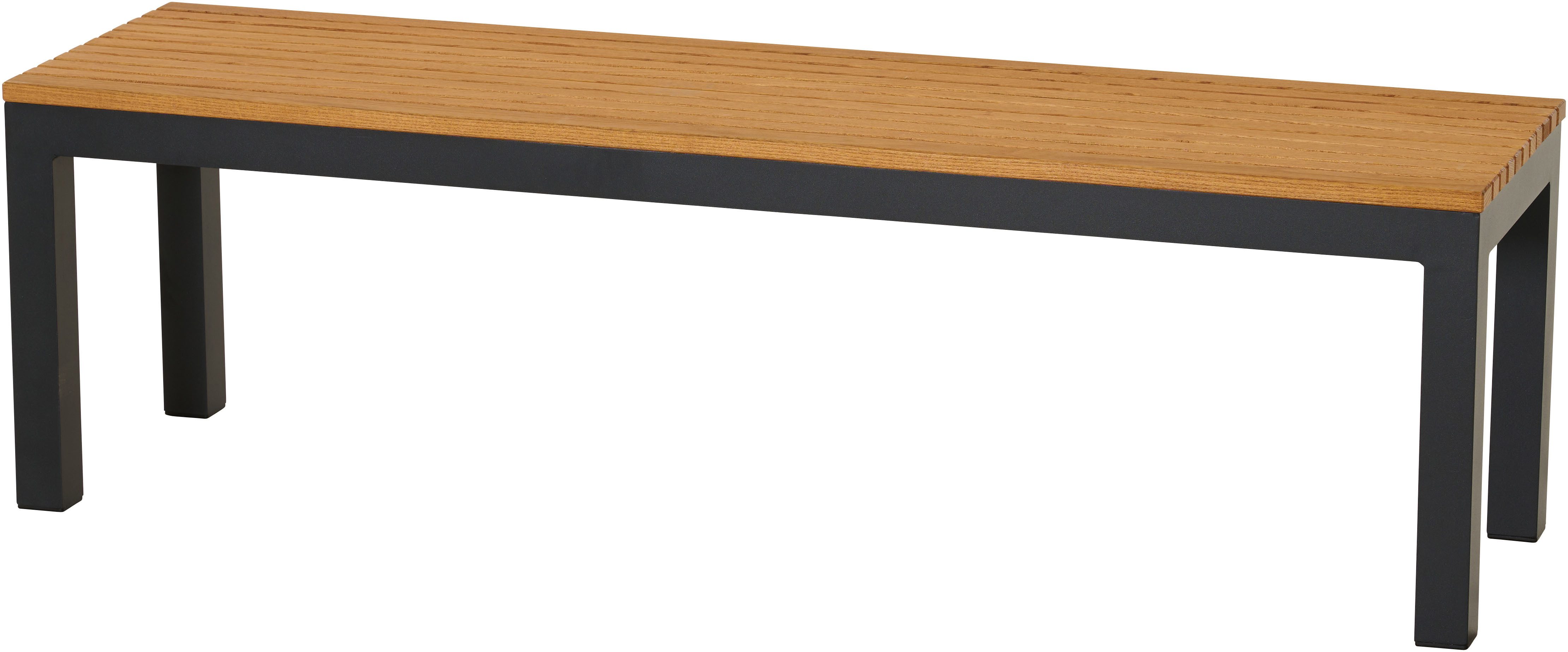 Siena Garden Bank Bozen 2er Aluminiumgestell anthrazit Robininenholz, Flächen aus Robinienholz FSC® 100%