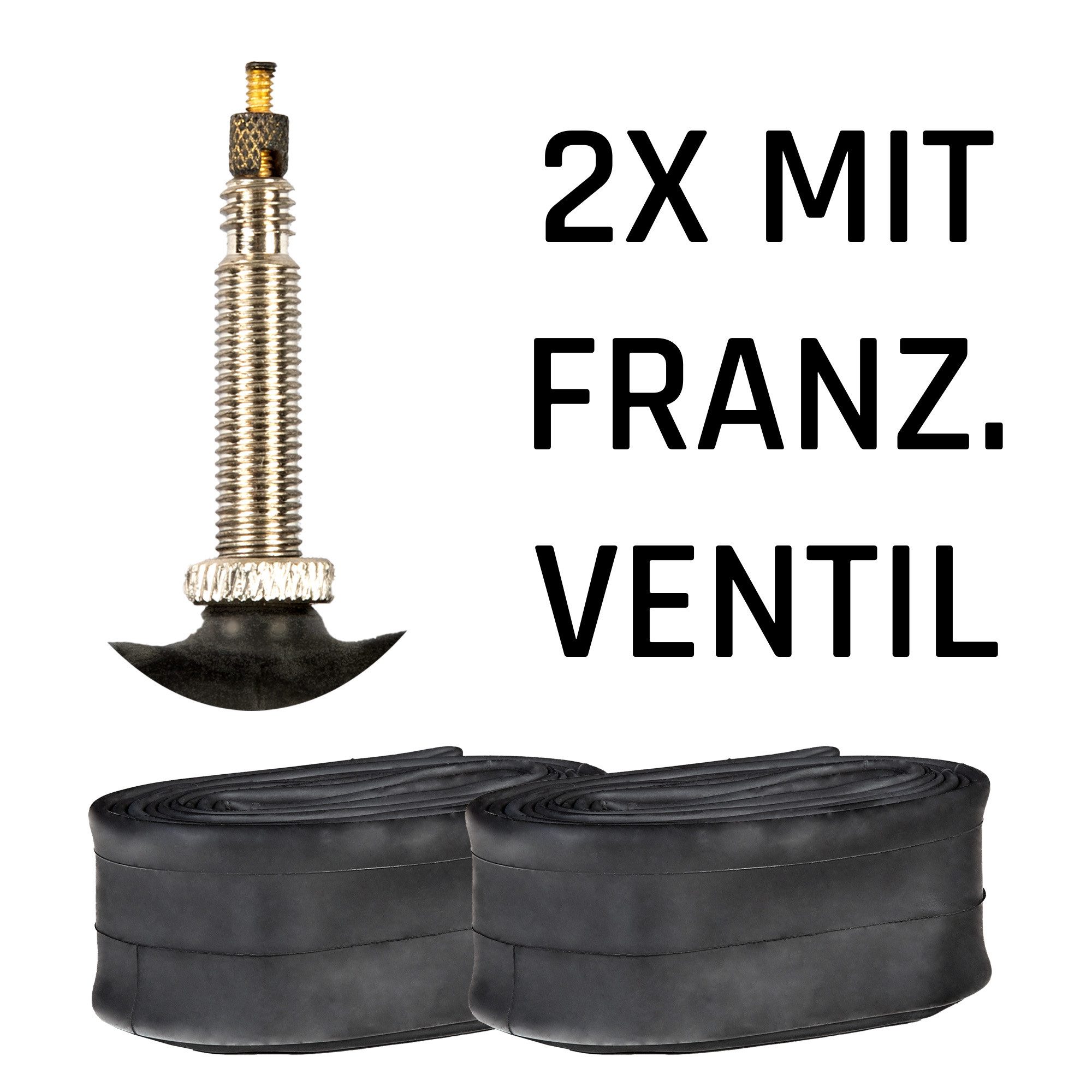 CONTINENTAL Fahrradschlauch Conti Tube Tour Slim, 700c, (Doppelpack, 2-St), Fahrradschlauch 10 - 29 Zoll Auto Schrader Französisches Ventil