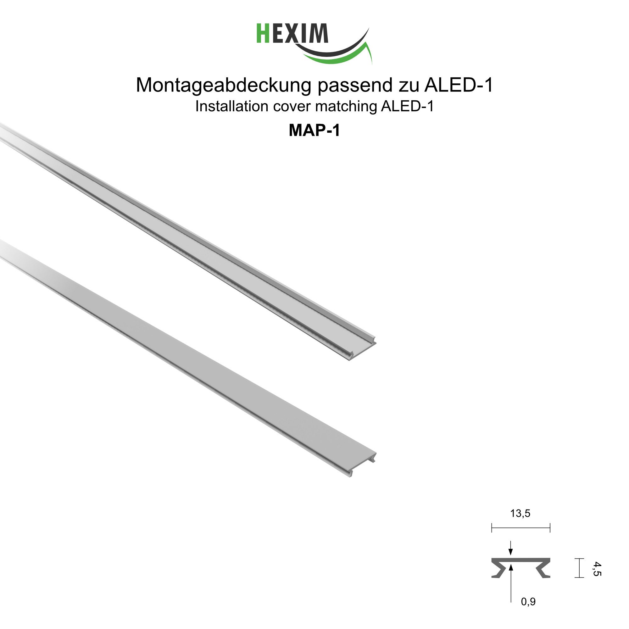 Hexim LED-Stripe-Profil 2m Trockenbauprofil Alu LED günstig online kaufen