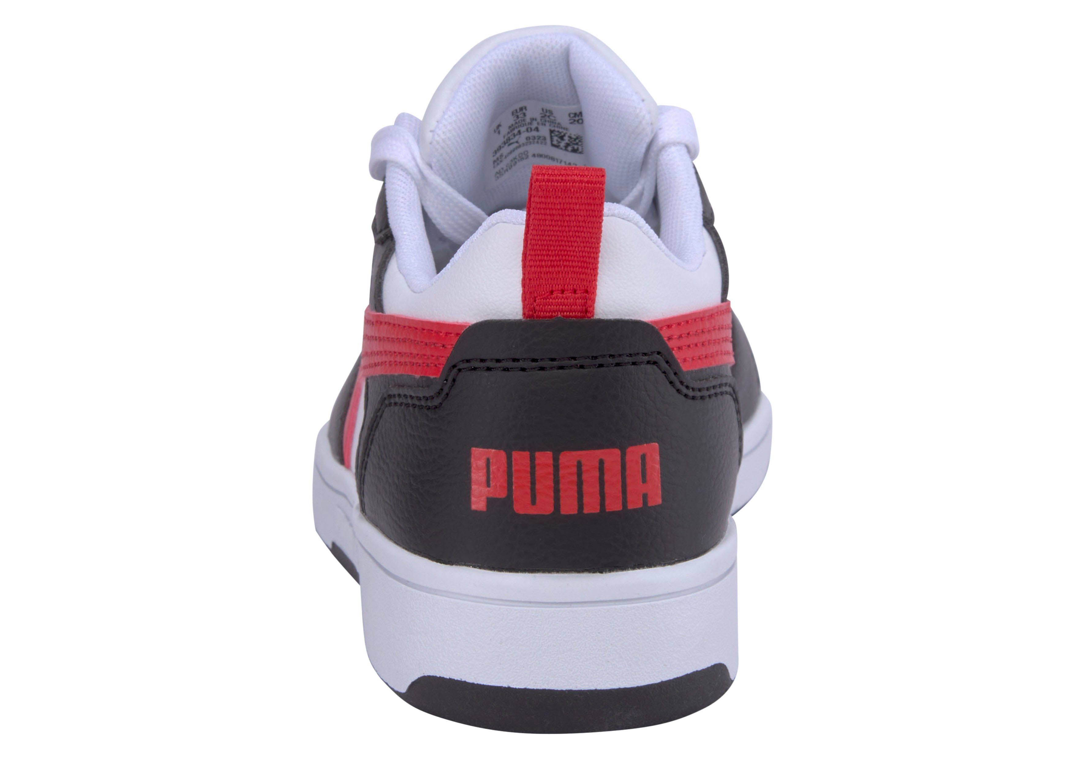 PUMA V6 PUMA White-For PS All Black LO REBOUND Sneaker Time Red-PUMA