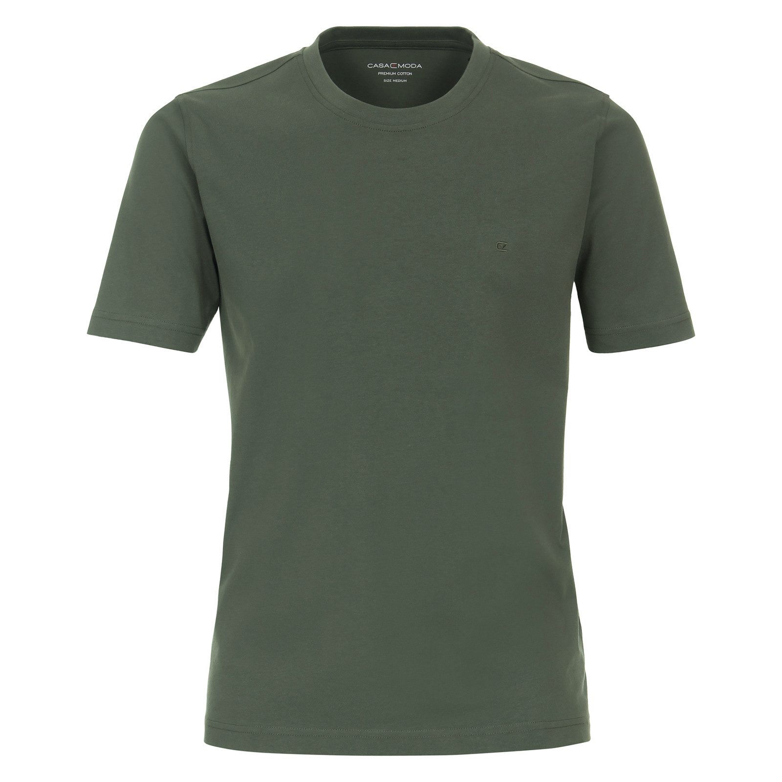 Rundhalsshirt CasaModa Basic T-Shirt Übergröße oliv