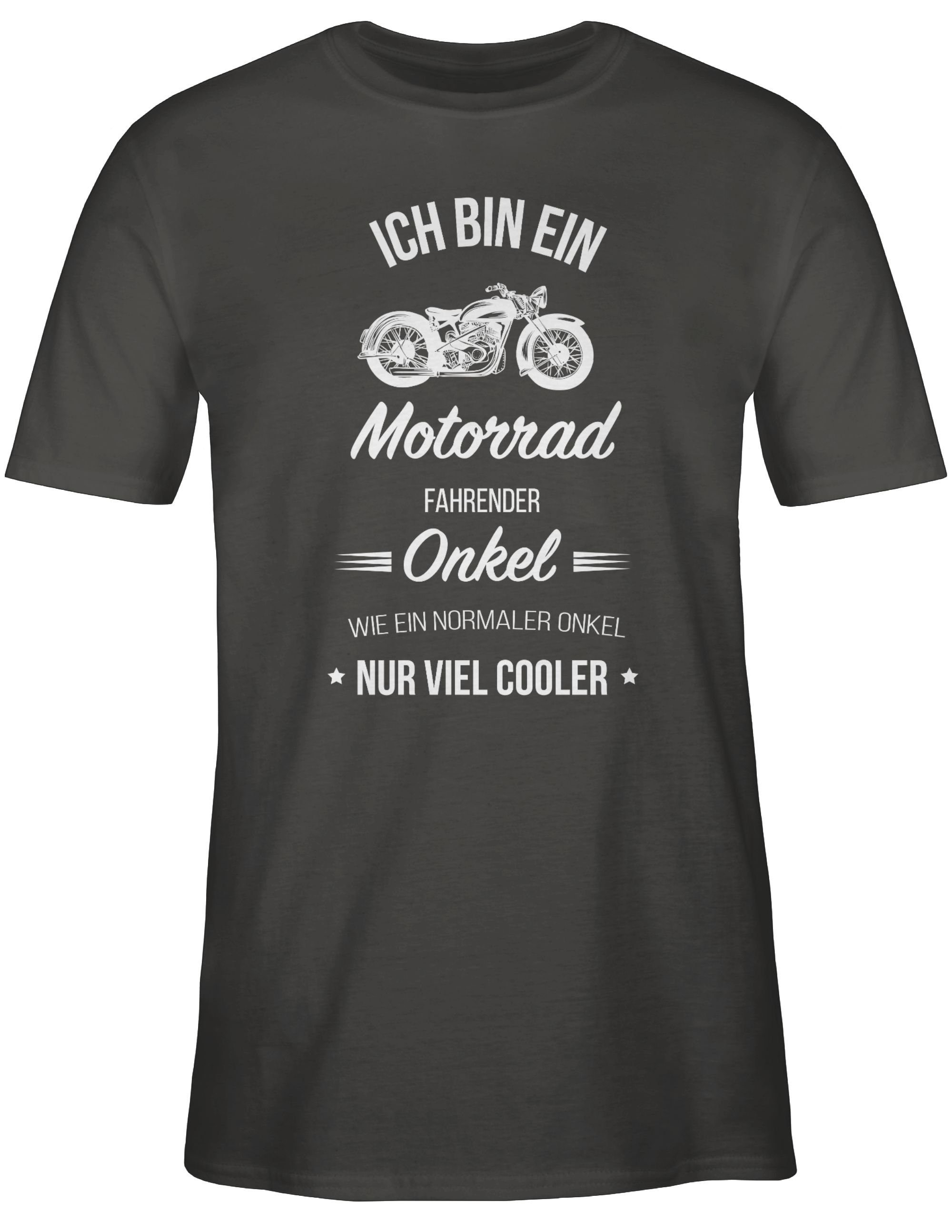 Dunkelgrau Bruder Ich Motorrad bin 3 Onkel und Onkel T-Shirt ein Shirtracer Geschenk fahrender