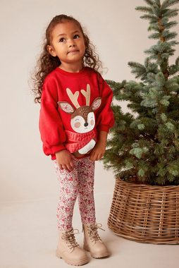 Next Shirt & Leggings Weihnachtsset aus Sweatshirt und Leggings (2-tlg)