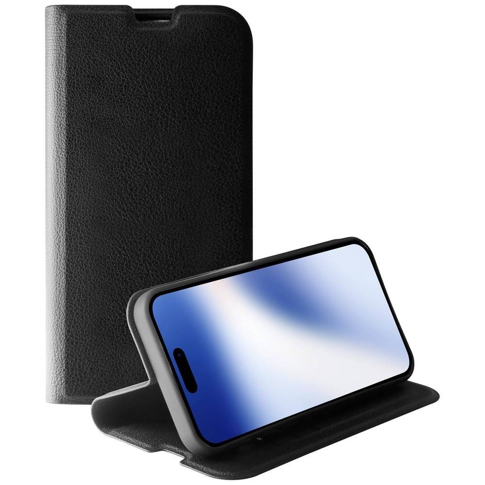 Vivanco Handyhülle Premium Wallet für iPhone 15, Spritzwasserfest, Staubdicht, Wasserabweisend, Standfunktion
