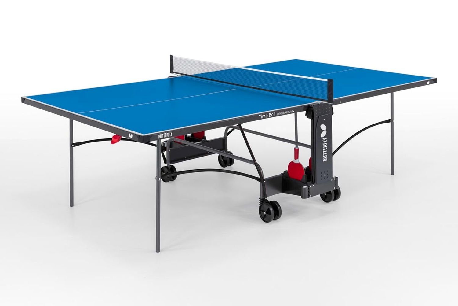 Butterfly Tischtennisplatte Timo Boll Outdoor wetterfest + Netz blau