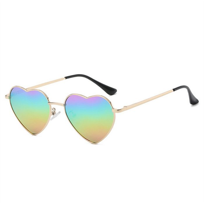 Köper Sonnenbrille Herz Sonnenbrille Hippie Brille Herzform Gläser Partybrille Karneval
