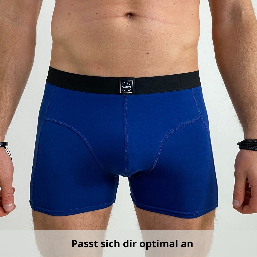 Sitztgut Boxershorts aus Baumwolle – Super Weich, Kratzfrei, Trocknergeeignet, Top Passform (Set, 10-St) Super Sitz dank 7-teiliger Schnitt statt 3-teilig, gekämmte Baumwolle