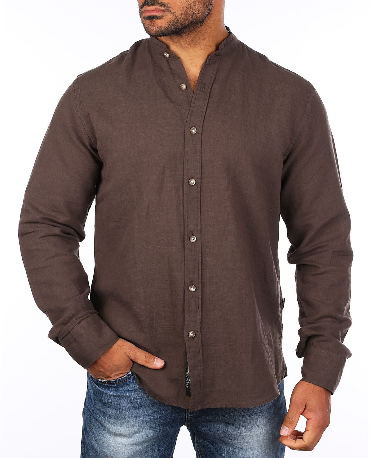 CARISMA Langarmhemd Herren Leinen Baumwoll Mix Hemd 8389 Regular Langarm St günstig online kaufen