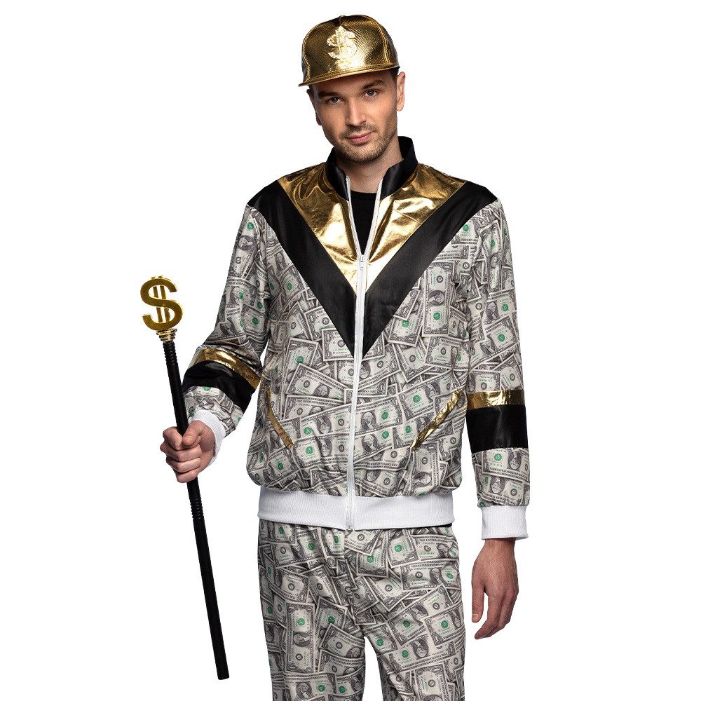 Boland Blaster Gehstock 'Zuhälter' mit Dollar-Zeichen 76 cm, Gol