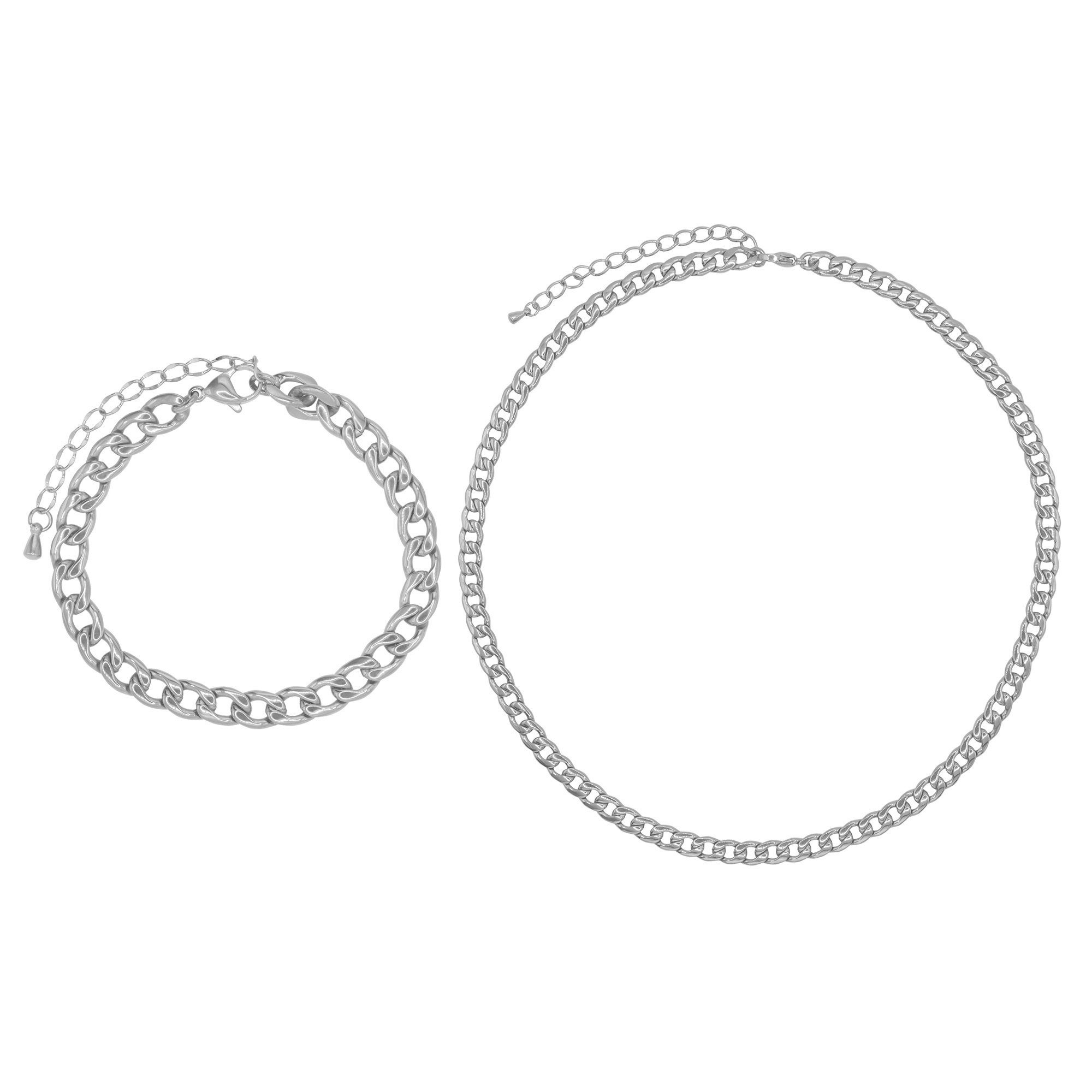 Collier Set Ivan silberfarben poliert