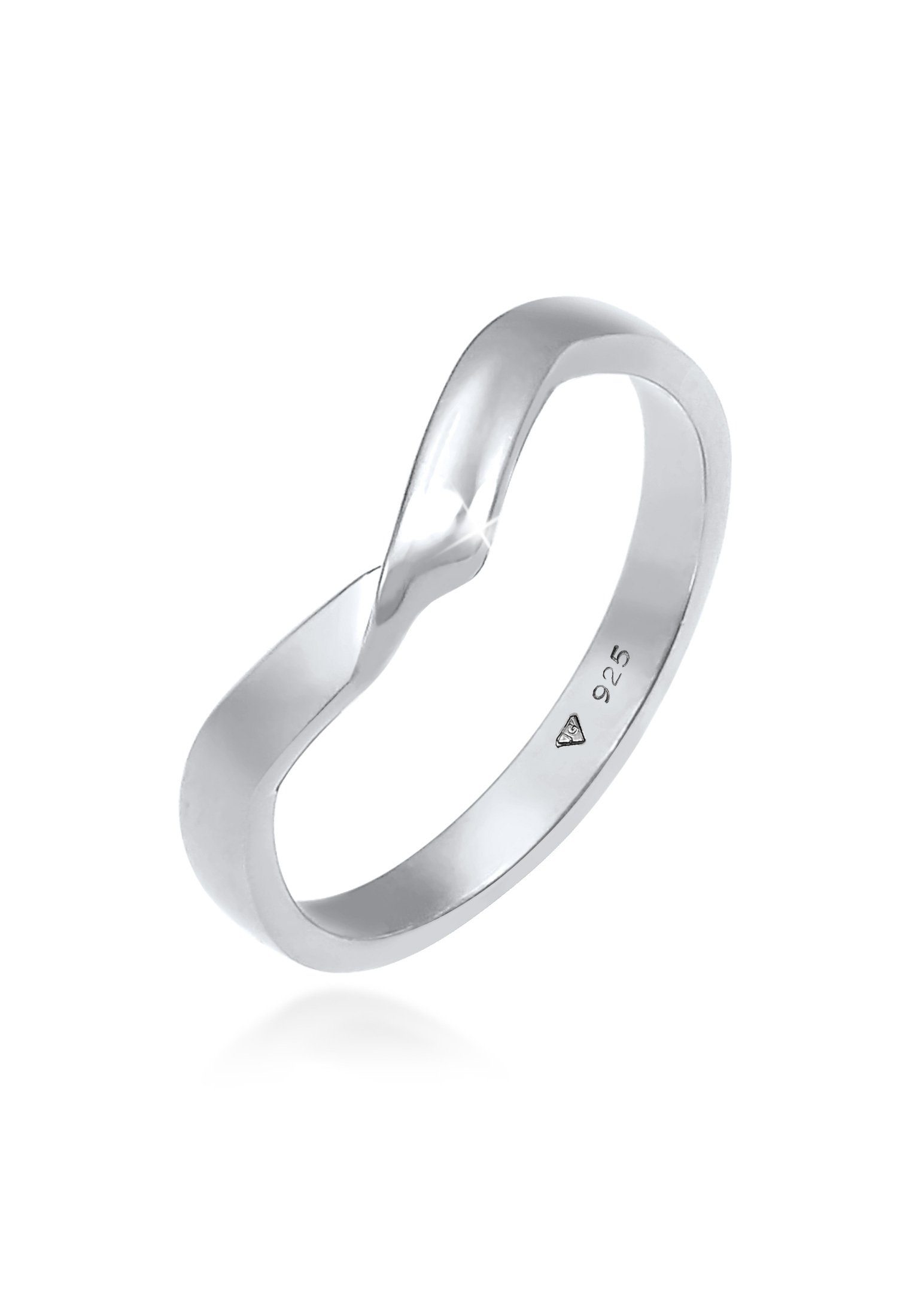 Fingerring Gedreht Bandring Trend Basic 925er Silber