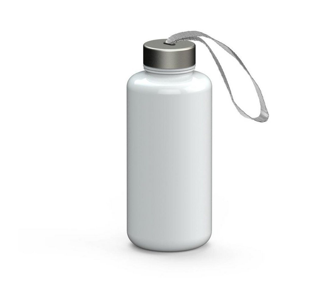 elasto Trinkflasche 1 L Wasserflasche "Pure" Tritanflasche mit Trägerband, Made in Germany, Spülmaschinenfest, Leicht zu reinigen, Sportflasche