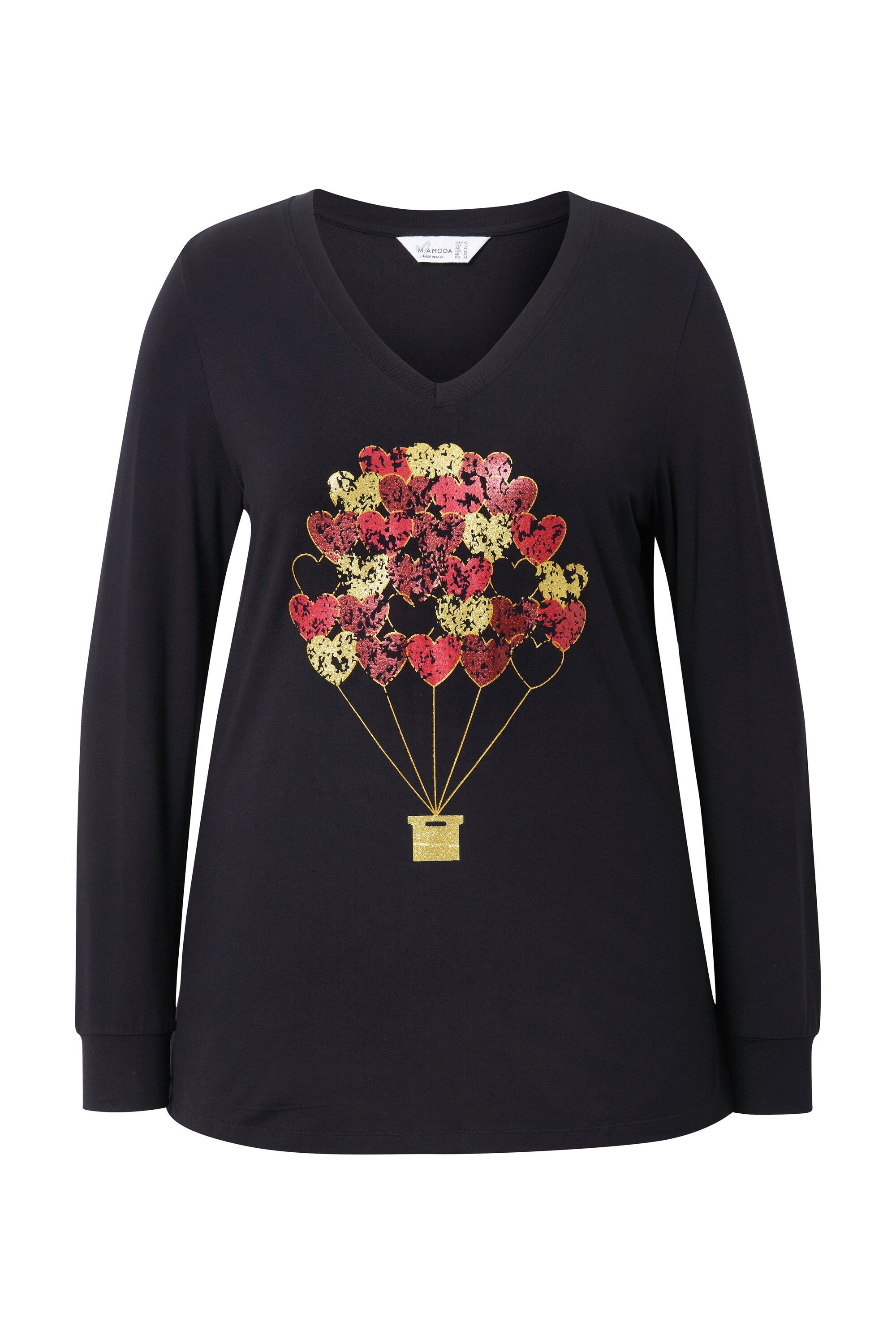 MIAMODA T-Shirt Langarmshirt Classic Fit Luftballons günstig online kaufen